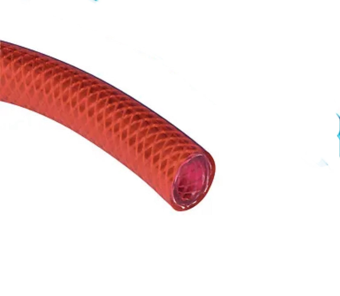 Manguera de Agua Reforzada 10mm 10x15 Rojo 1 Metro