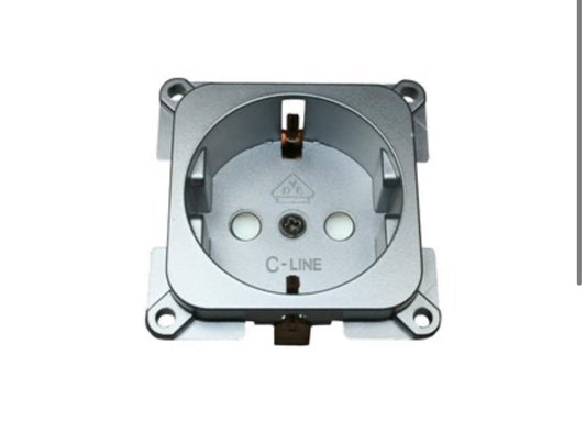 Enchufe 220 V Schuko (Plata)