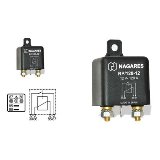 Relé Nagares Separador Baterías 12v 120-200A RP/120-12