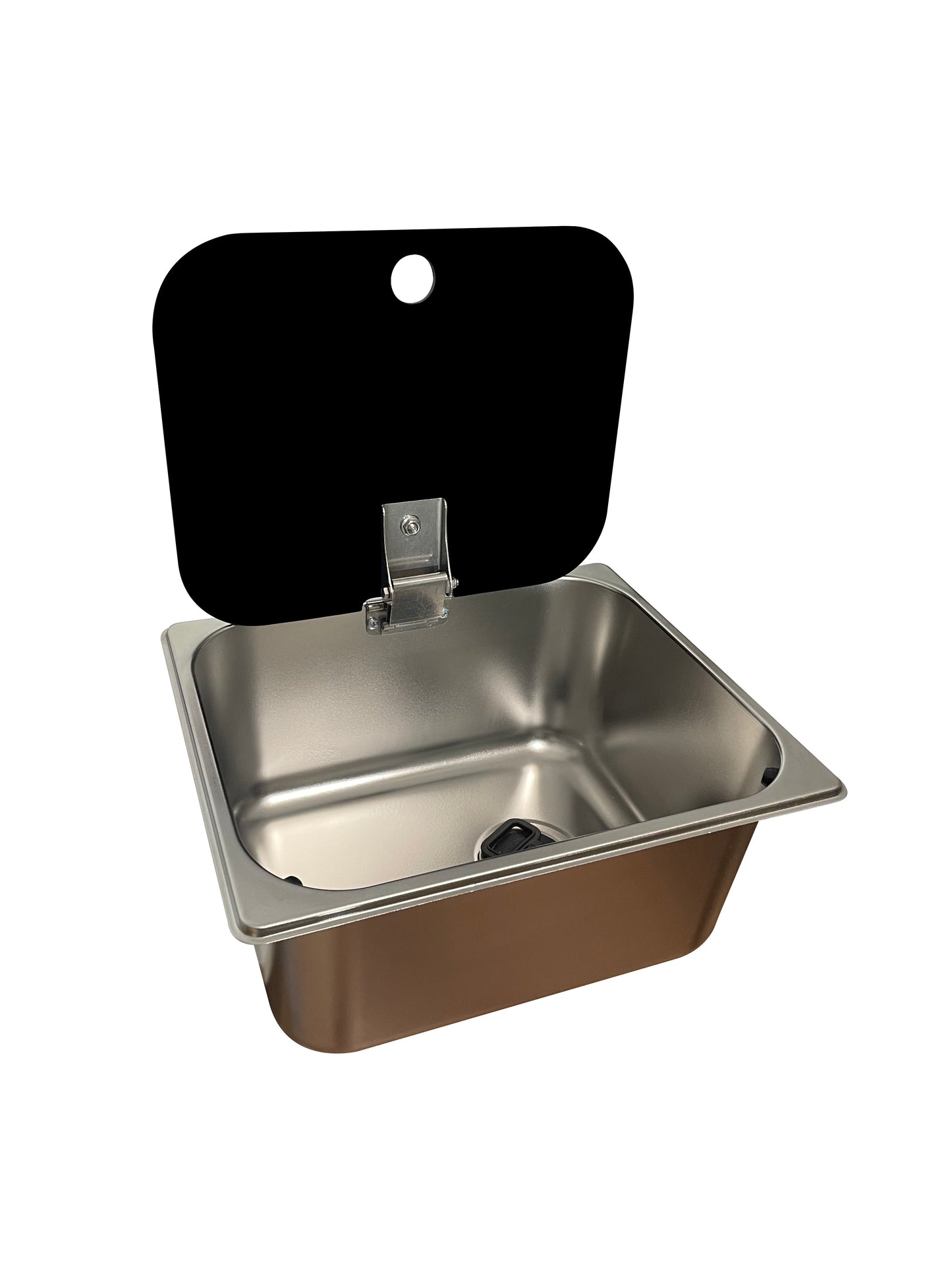 Fregadero pequeño con tapa camper 26x32