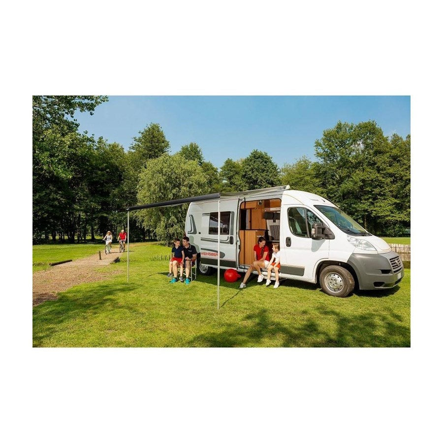 Toldo F80 S 290 Carcasa Blanco Polar y Tela Gris Real 2,9 m x 2 m