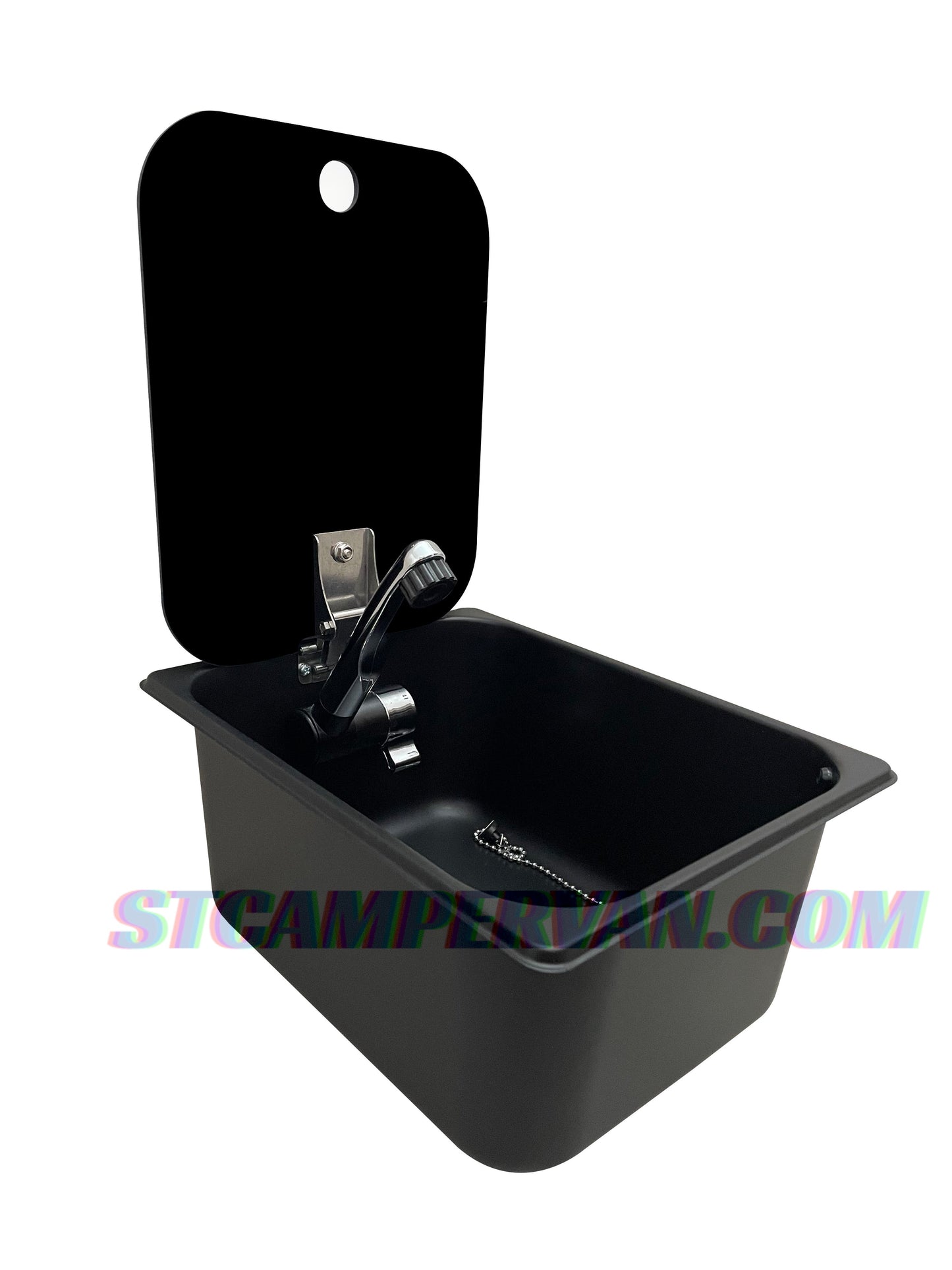 Fregadero Negro camper con tapa 26x32