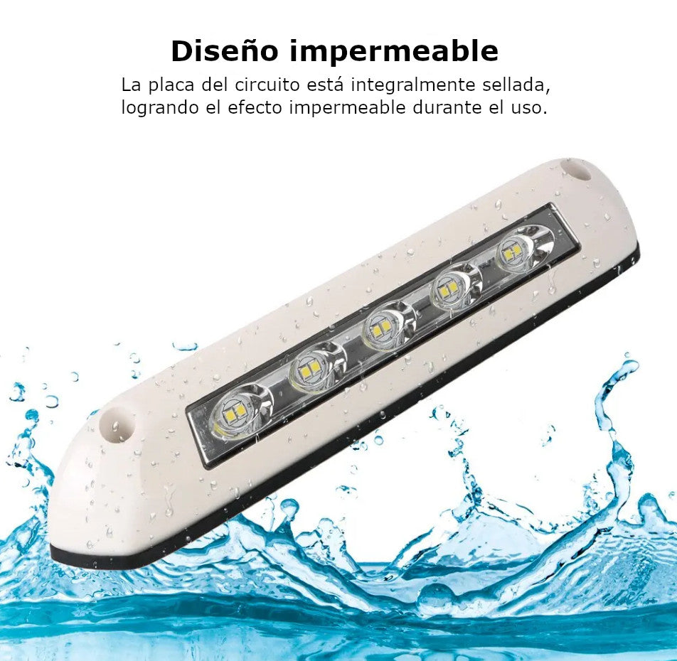 Foco 5 led porche exterior caravana negro