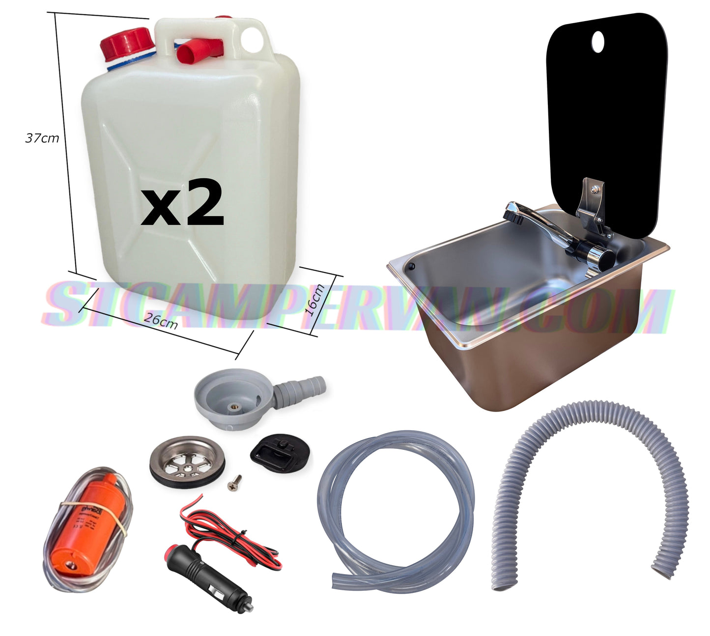 Kit fregadero camper 26x32 con tapa