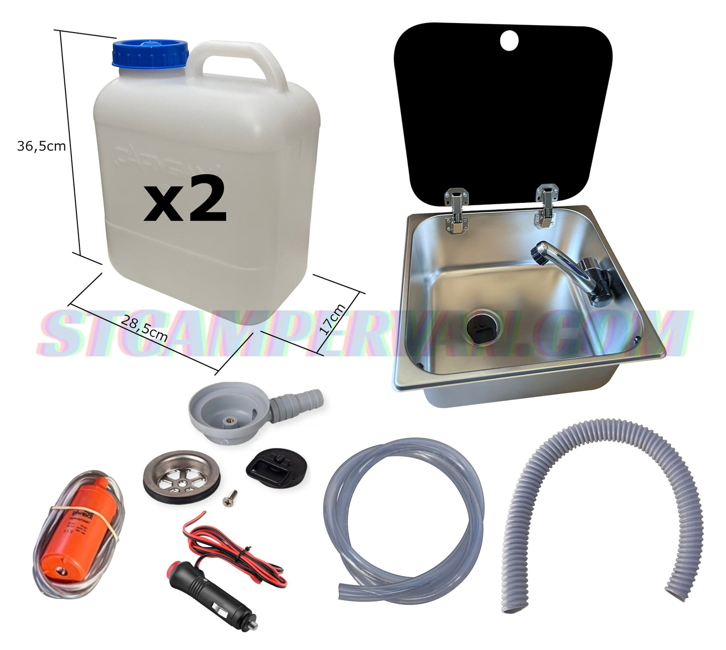 Kit fregadero camper 32x35 con tapa