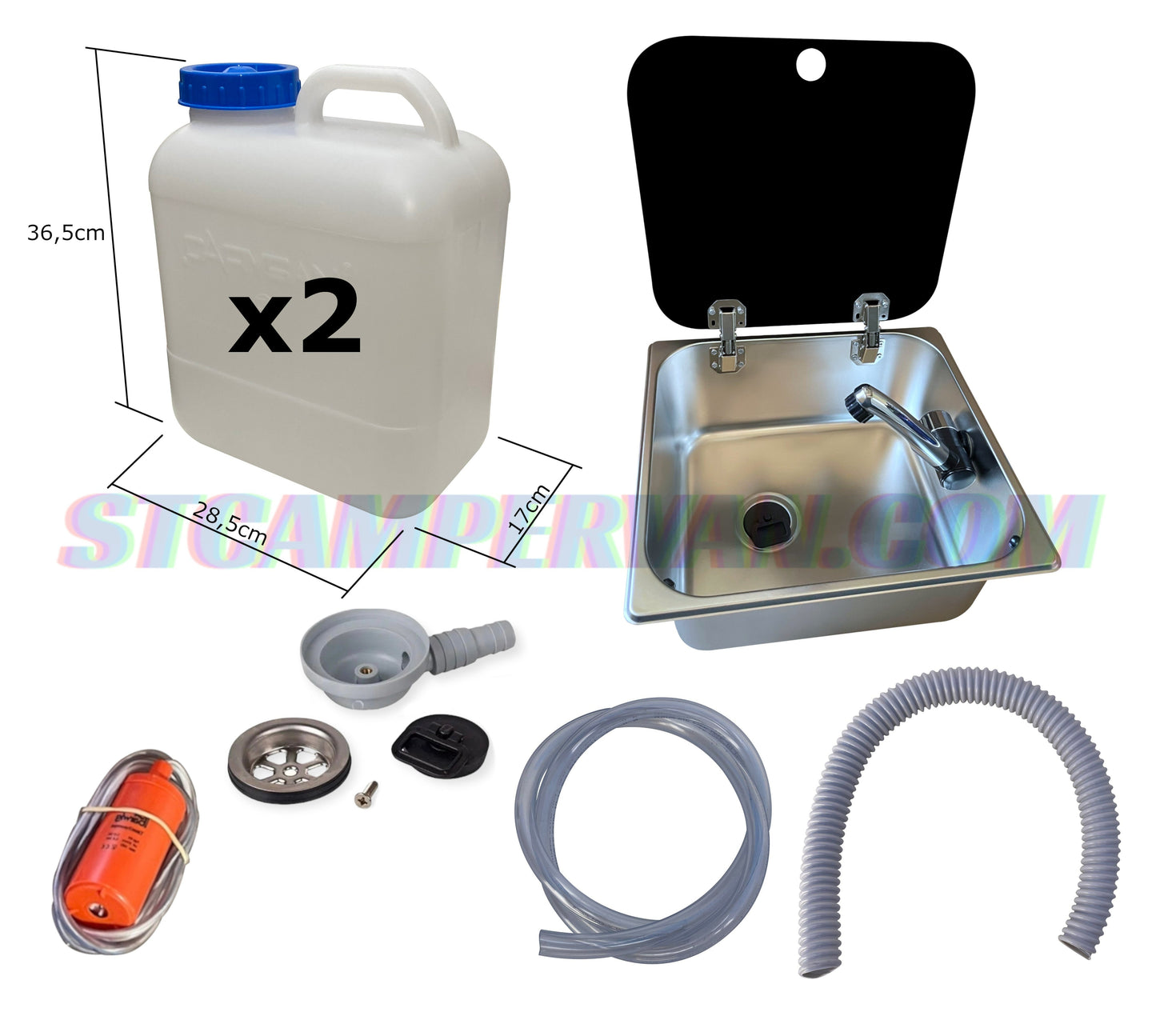 Kit fregadero camper 32x35 con tapa