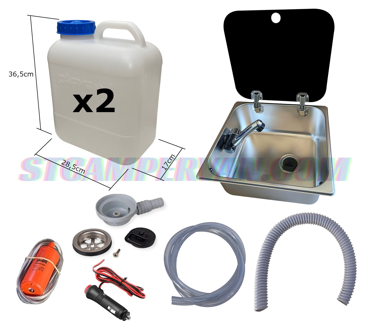 Kit fregadero camper 32x35 con tapa