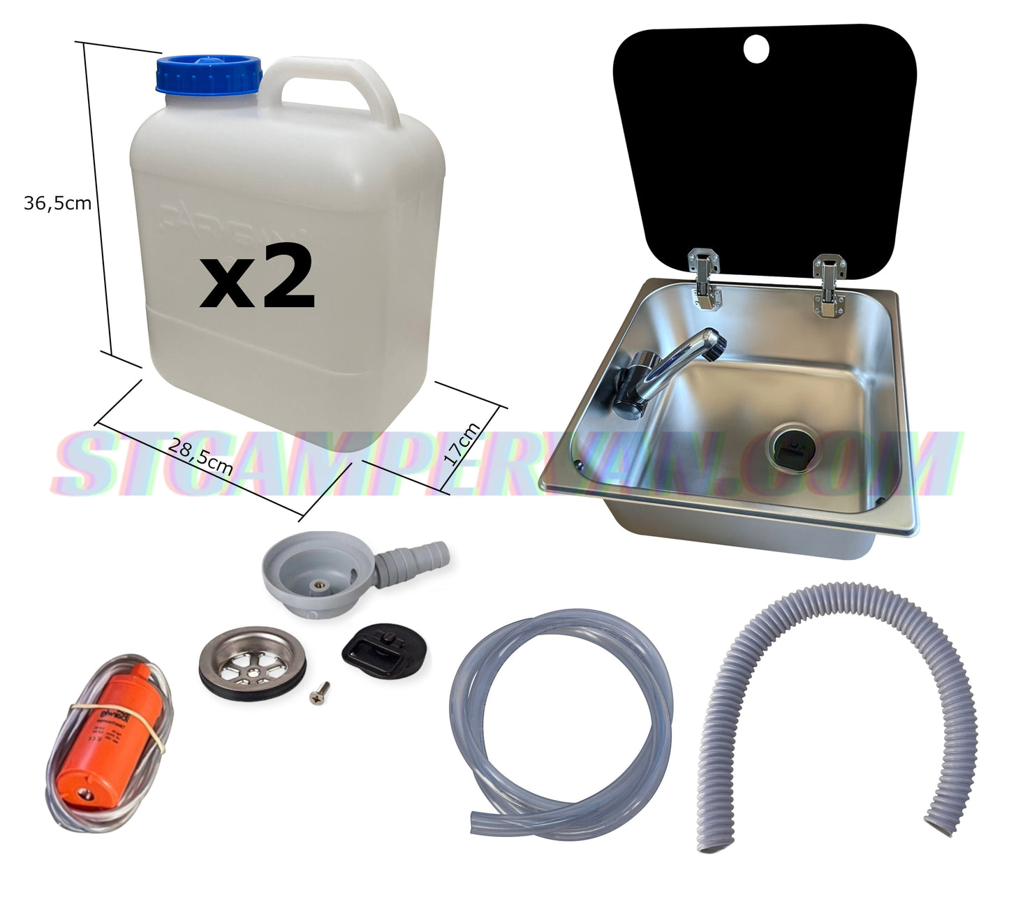 Kit fregadero camper 32x35 con tapa