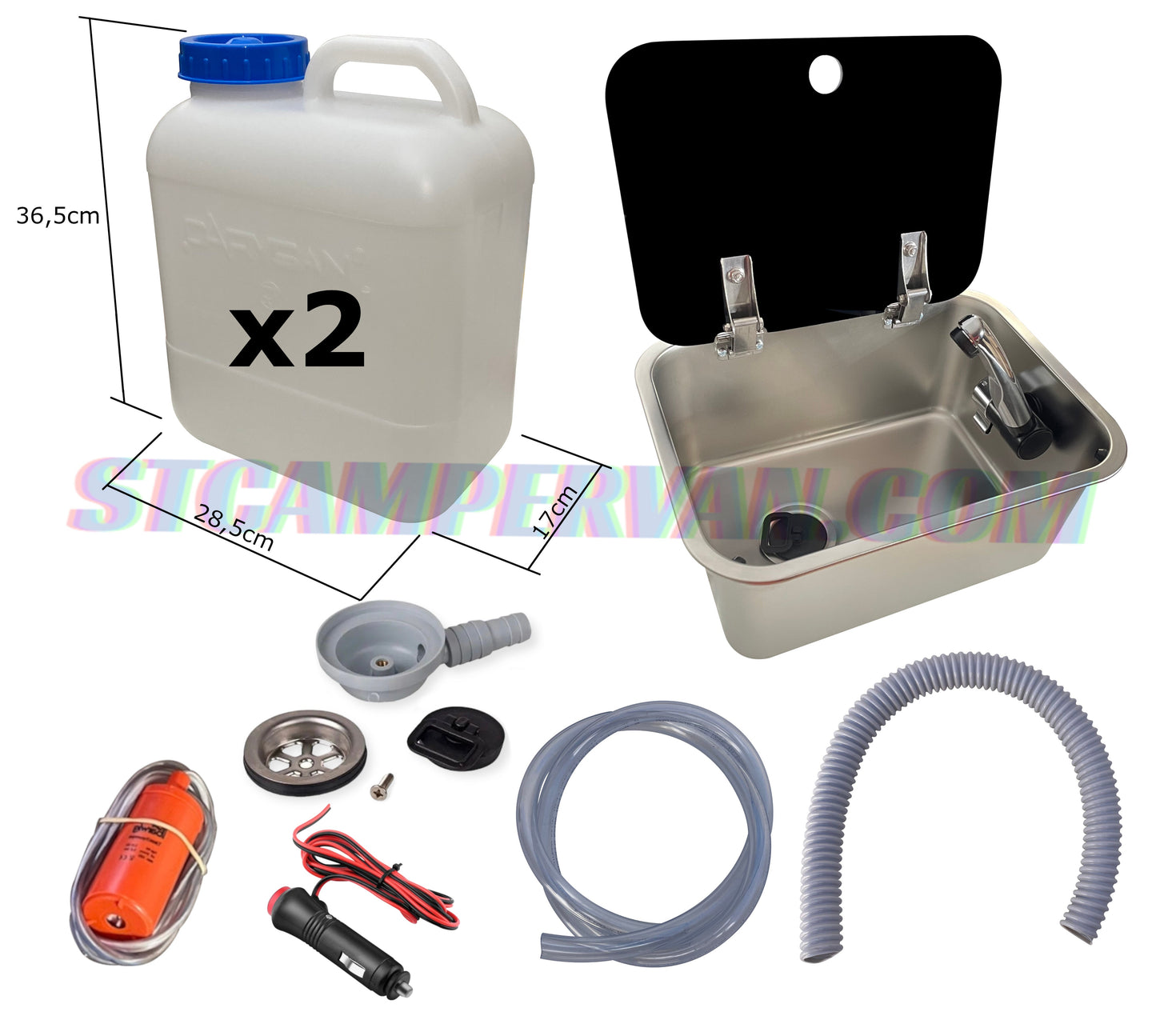 Kit fregadero camper 27x36 con tapa