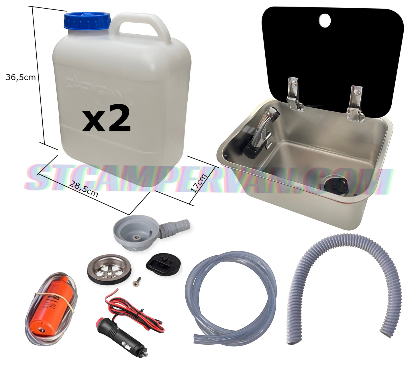 Kit fregadero camper 27x36 con tapa