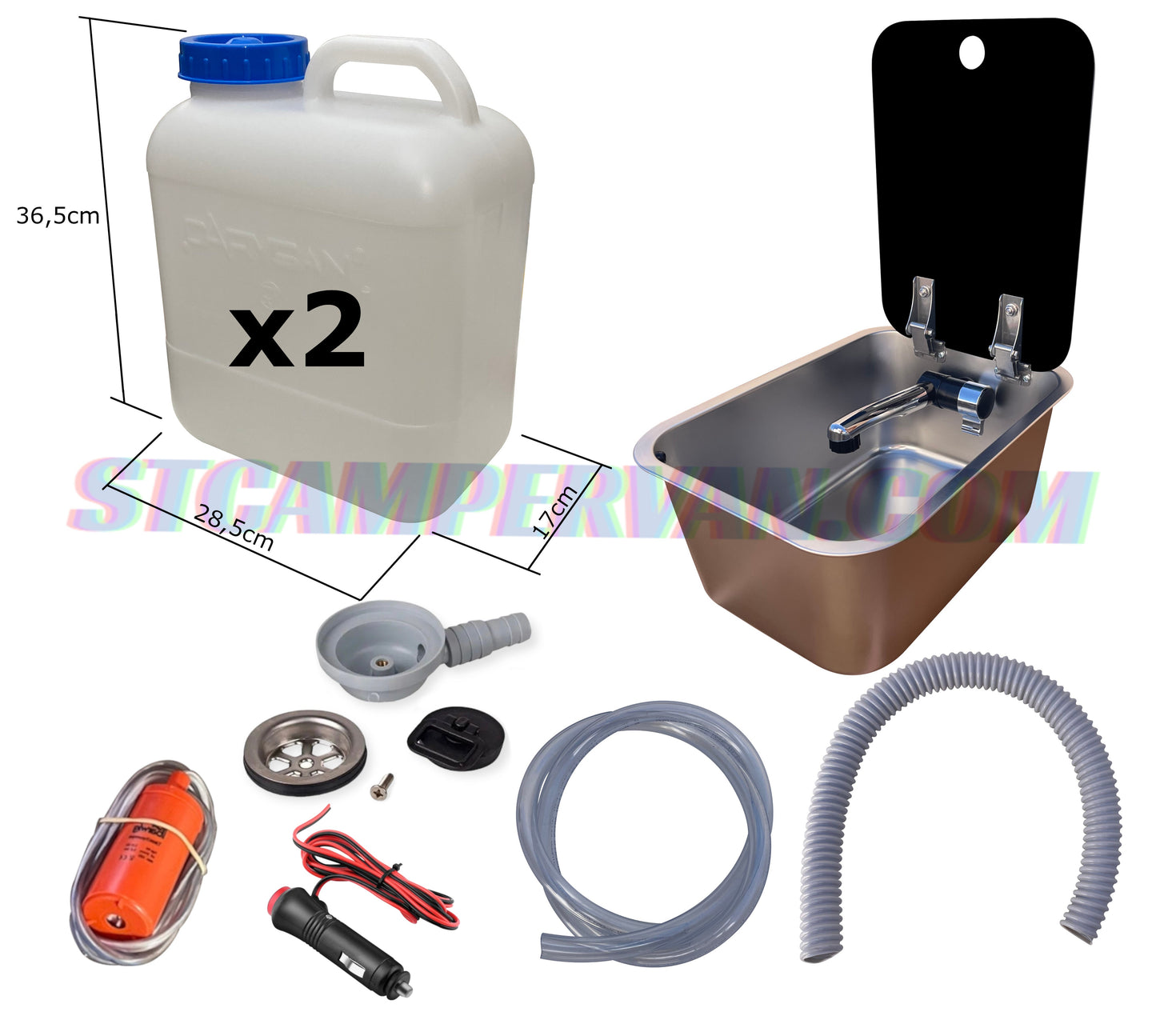 Kit fregadero camper 27x36 con tapa