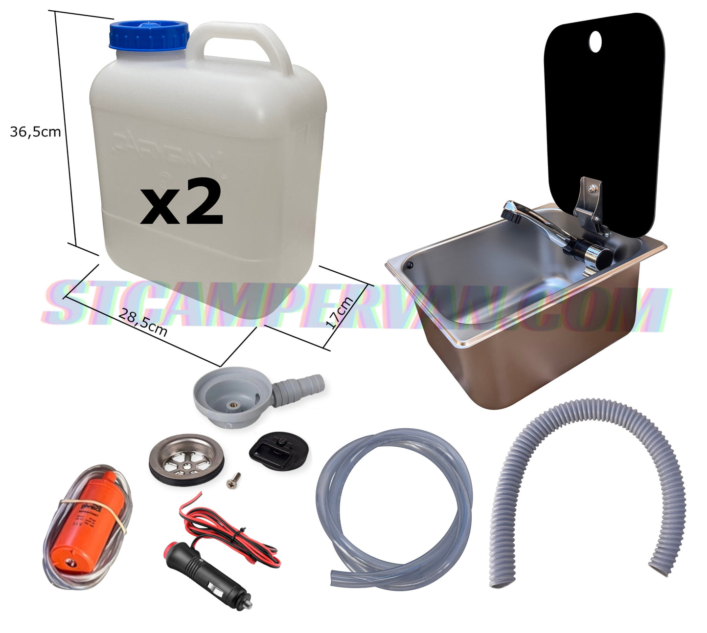 Kit fregadero camper 26x32 con tapa