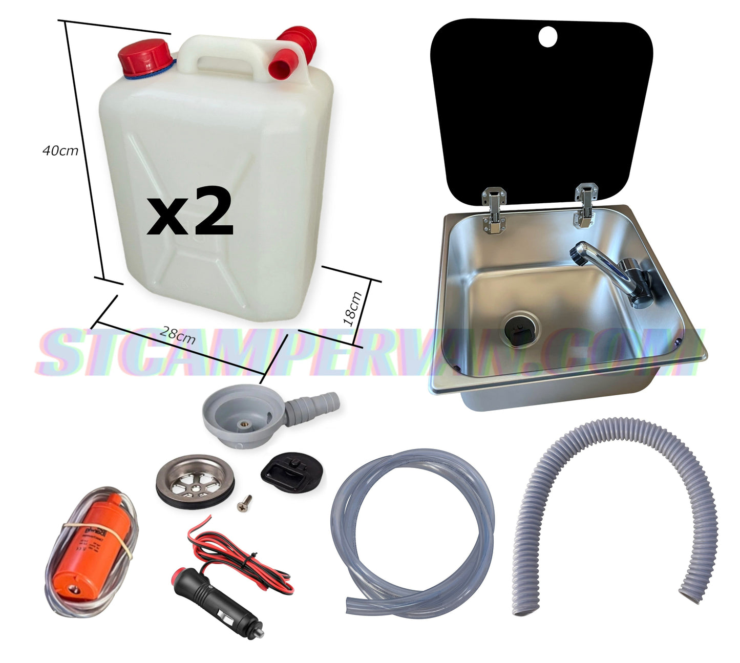 Kit fregadero camper 32x35 con tapa