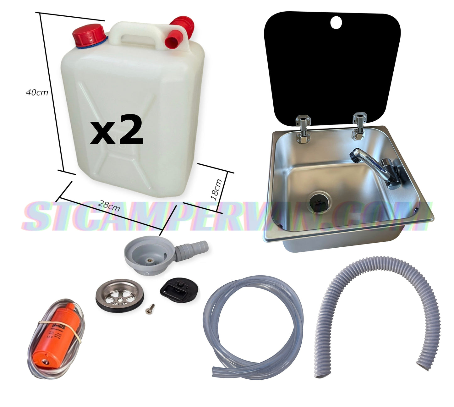 Kit fregadero camper 32x35 con tapa