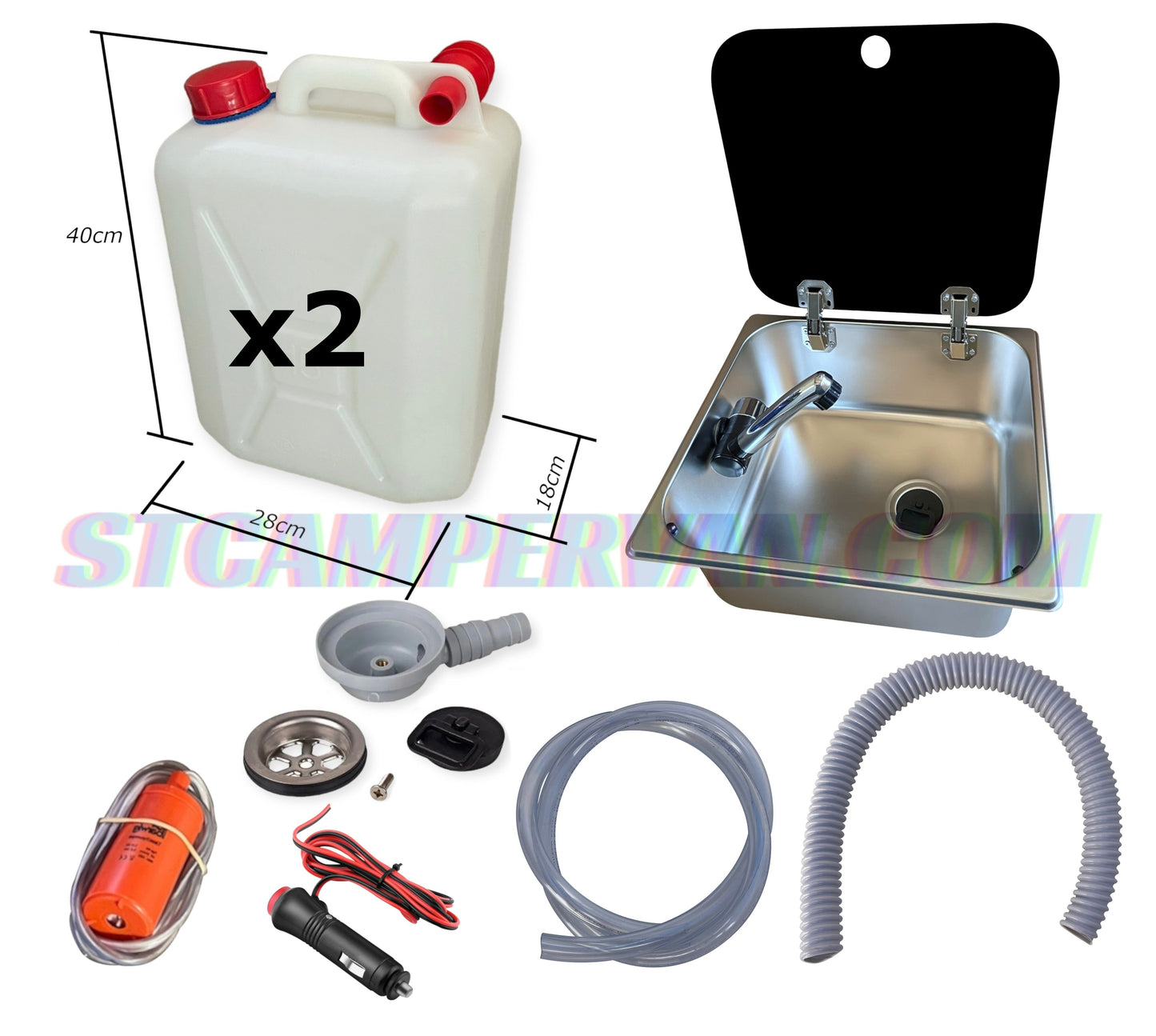 Kit fregadero camper 32x35 con tapa