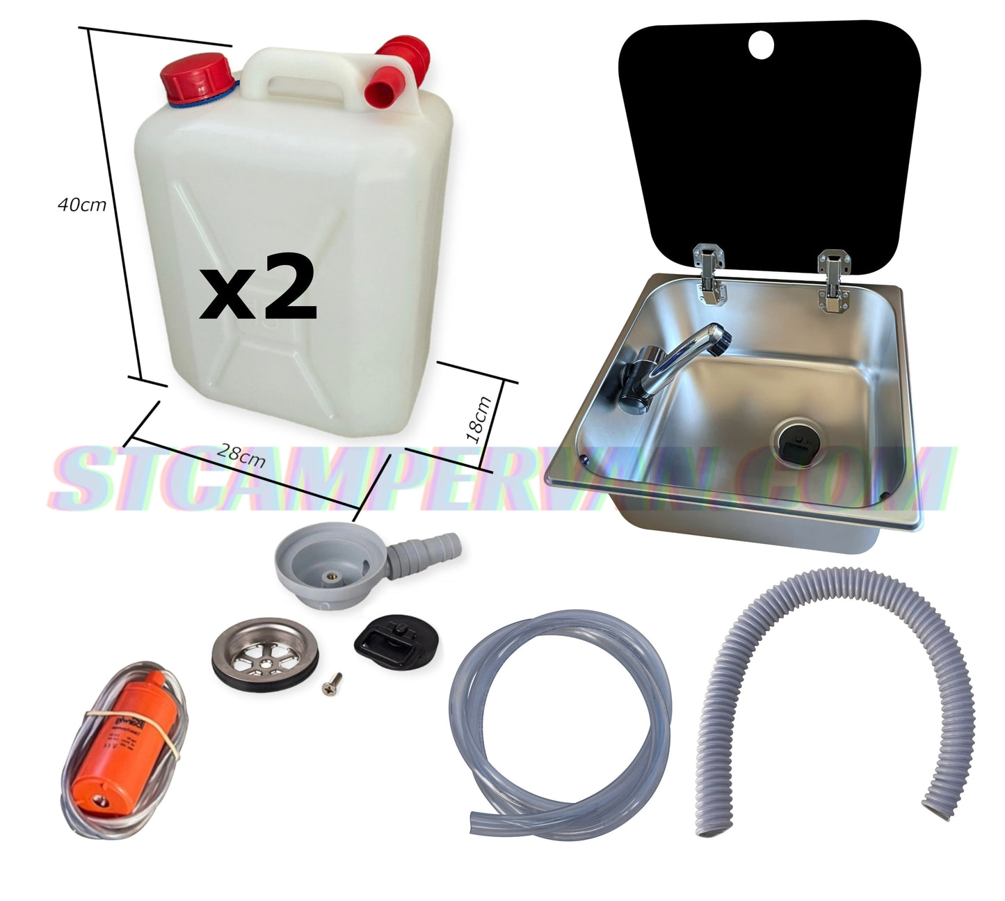 Kit fregadero camper 32x35 con tapa