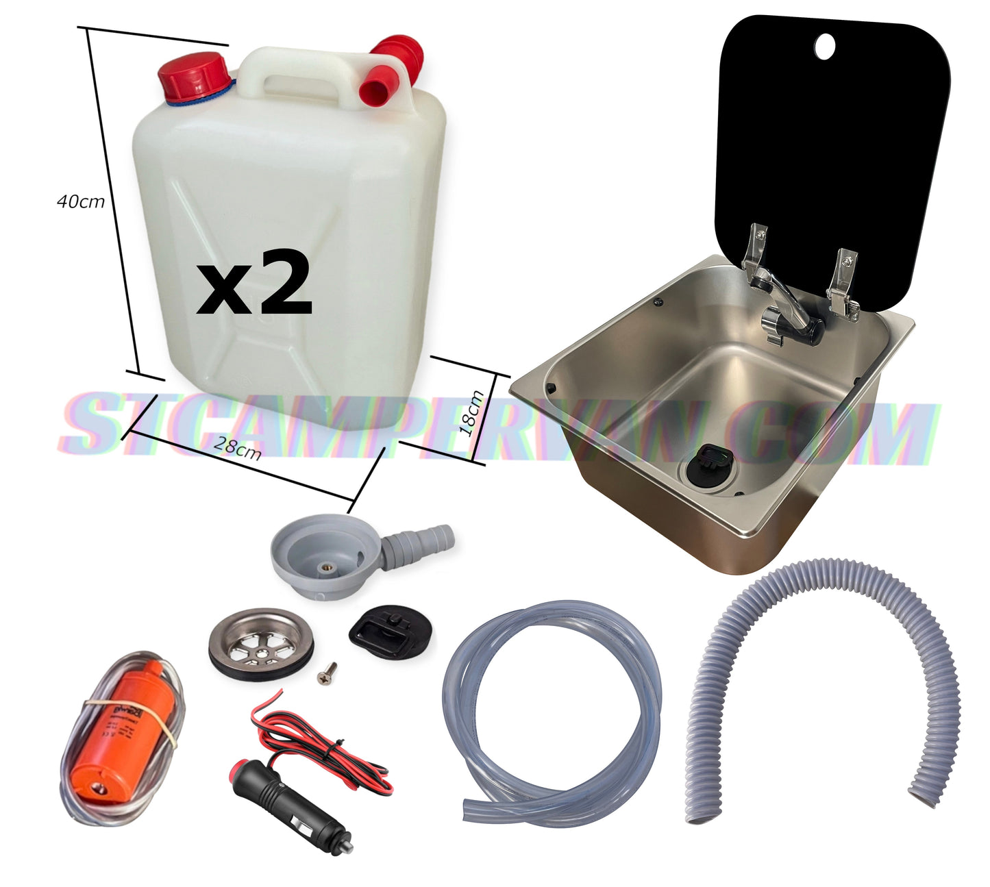 Kit fregadero camper 32x35 con tapa