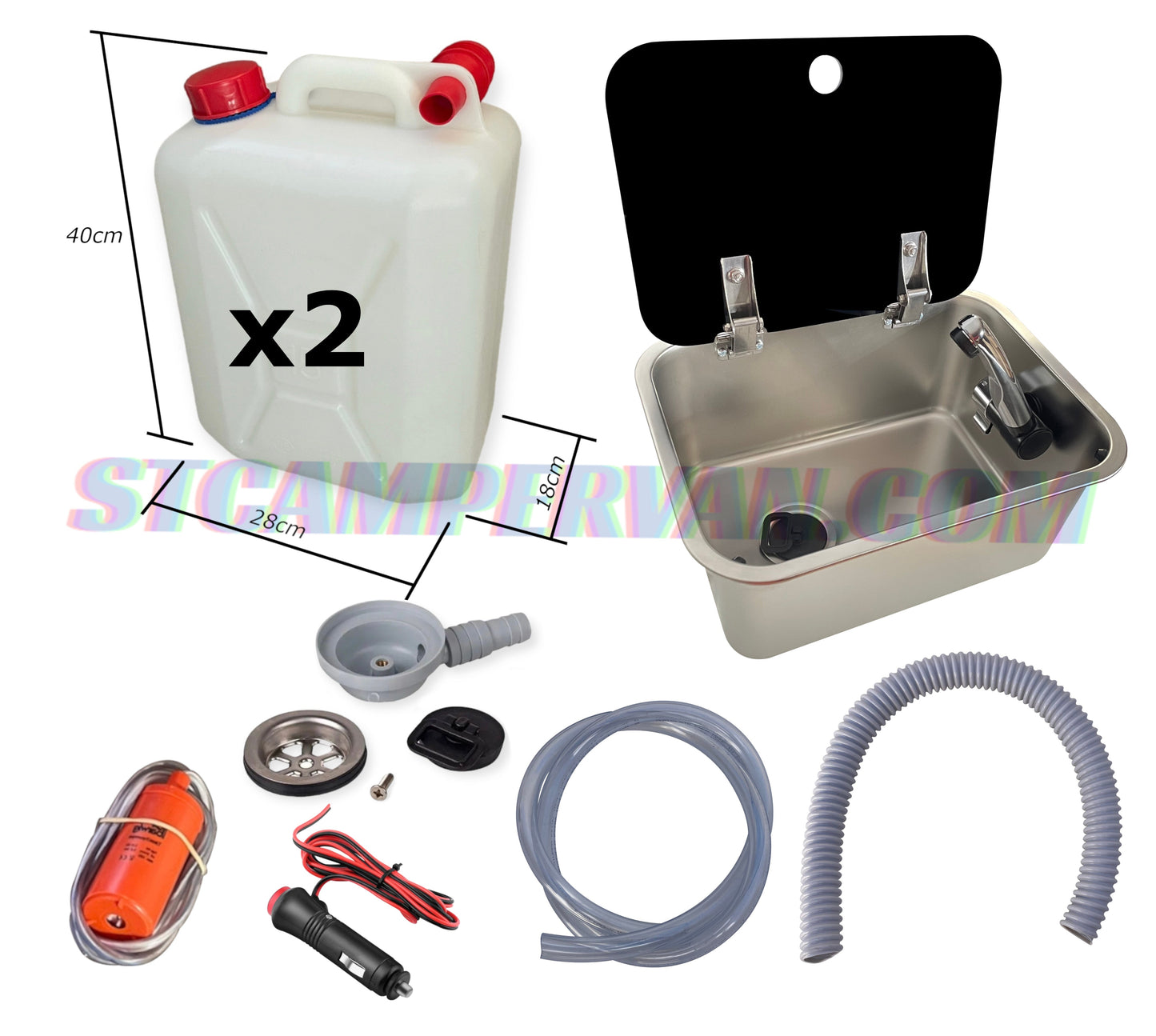 Kit fregadero camper 27x36 con tapa