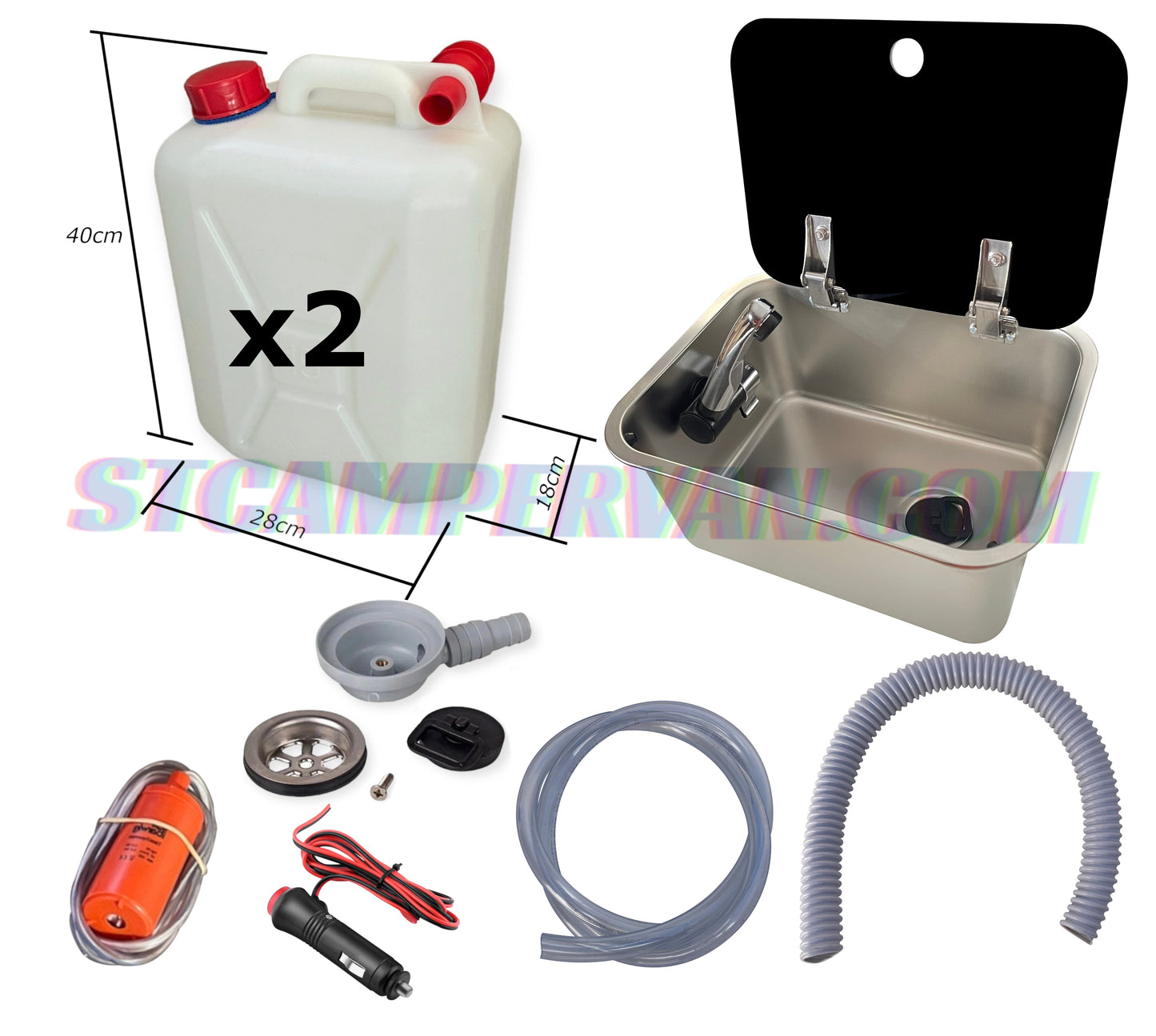 Kit fregadero camper 27x36 con tapa