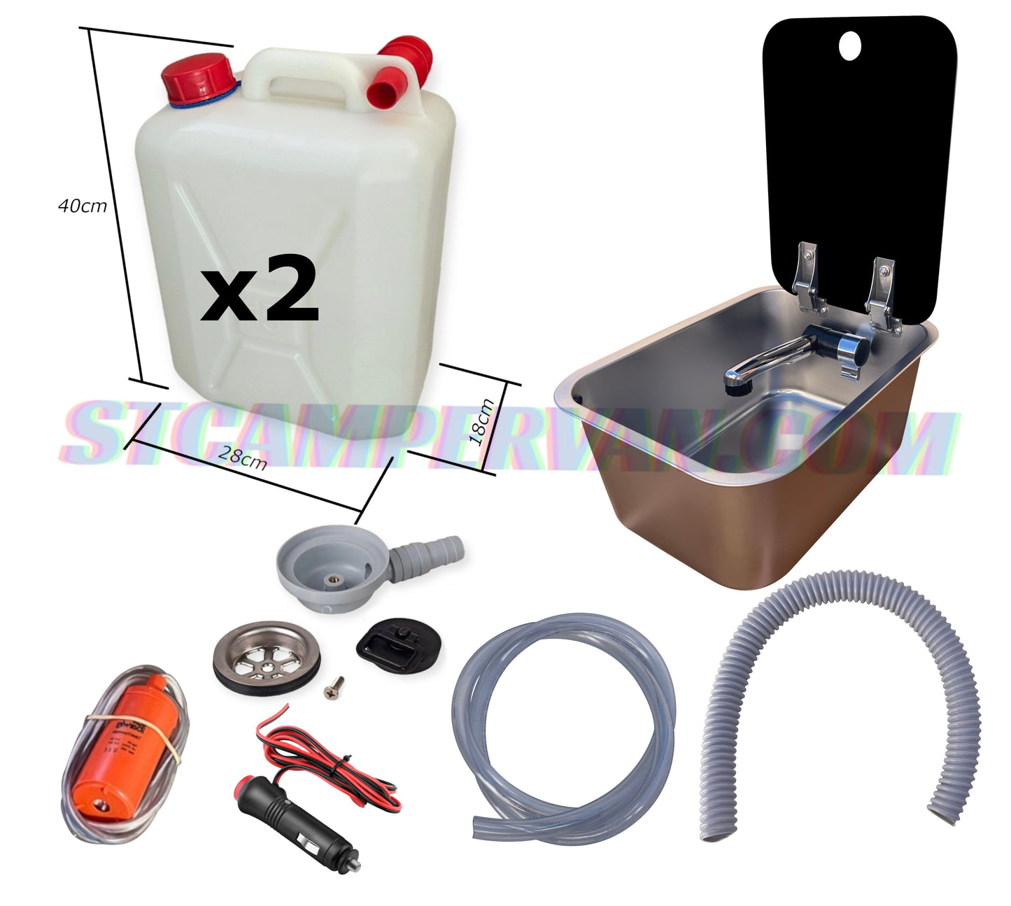 Kit fregadero camper 27x36 con tapa