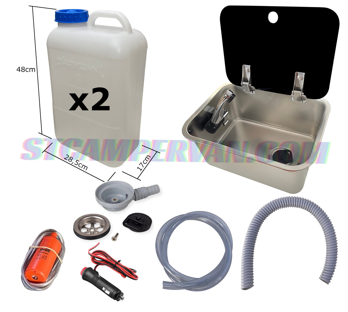 Kit fregadero camper 27x36 con tapa