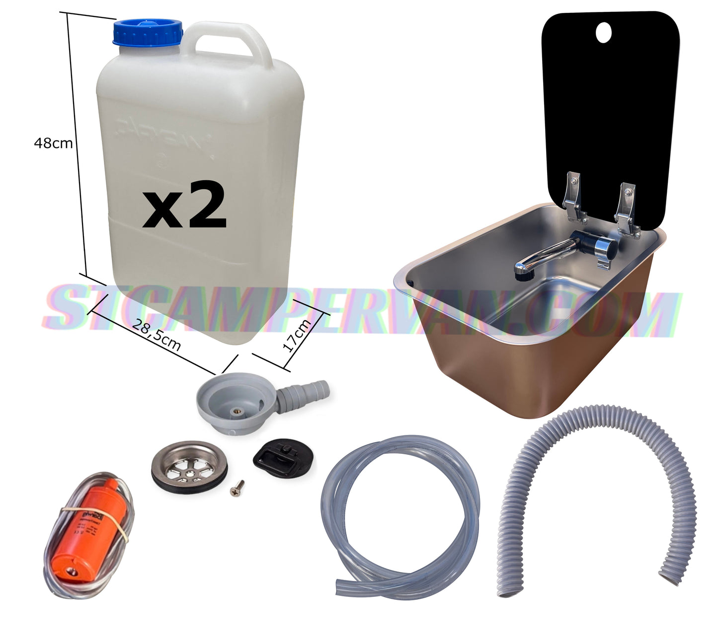 Kit fregadero camper 27x36 con tapa