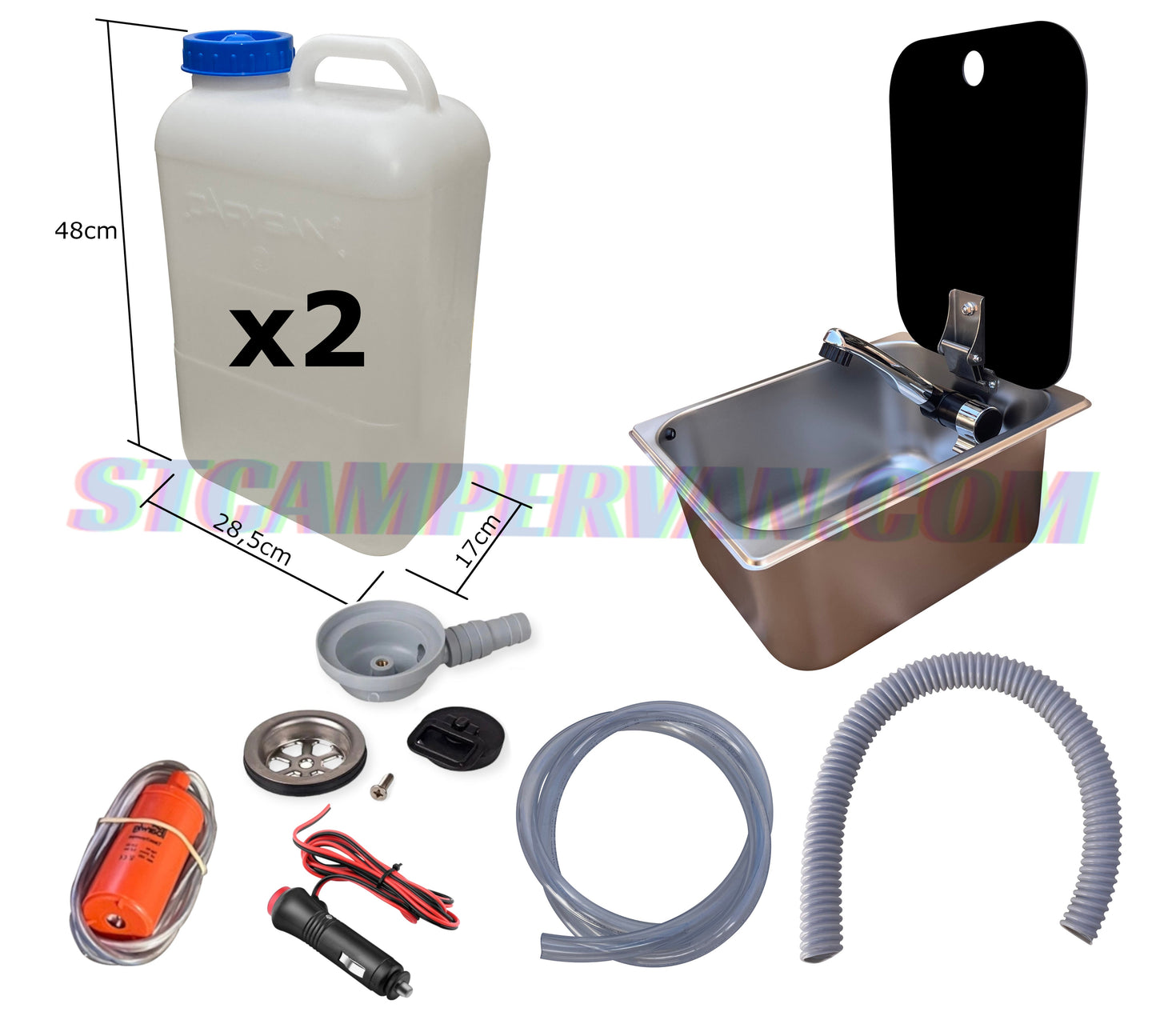 Kit fregadero camper 26x32 con tapa