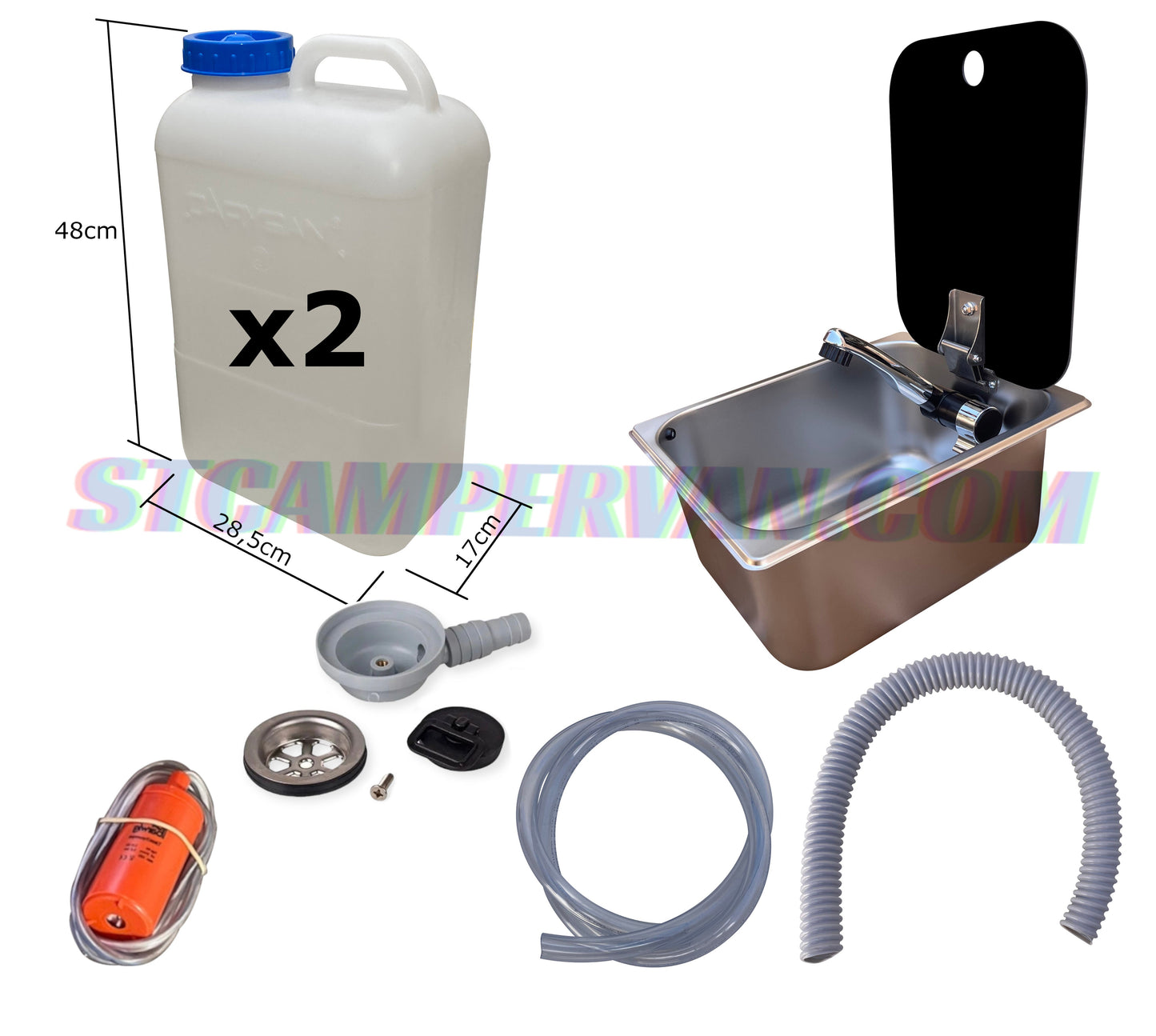 Kit fregadero camper 26x32 con tapa