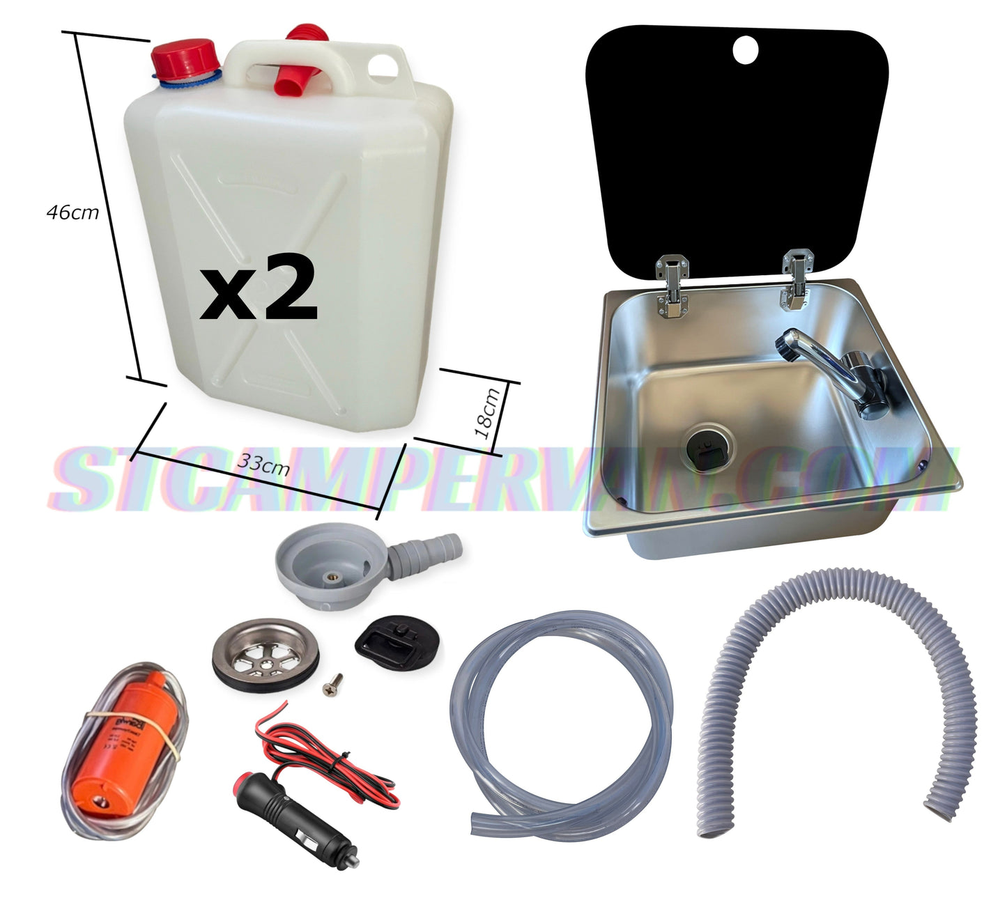 Kit fregadero camper 32x35 con tapa