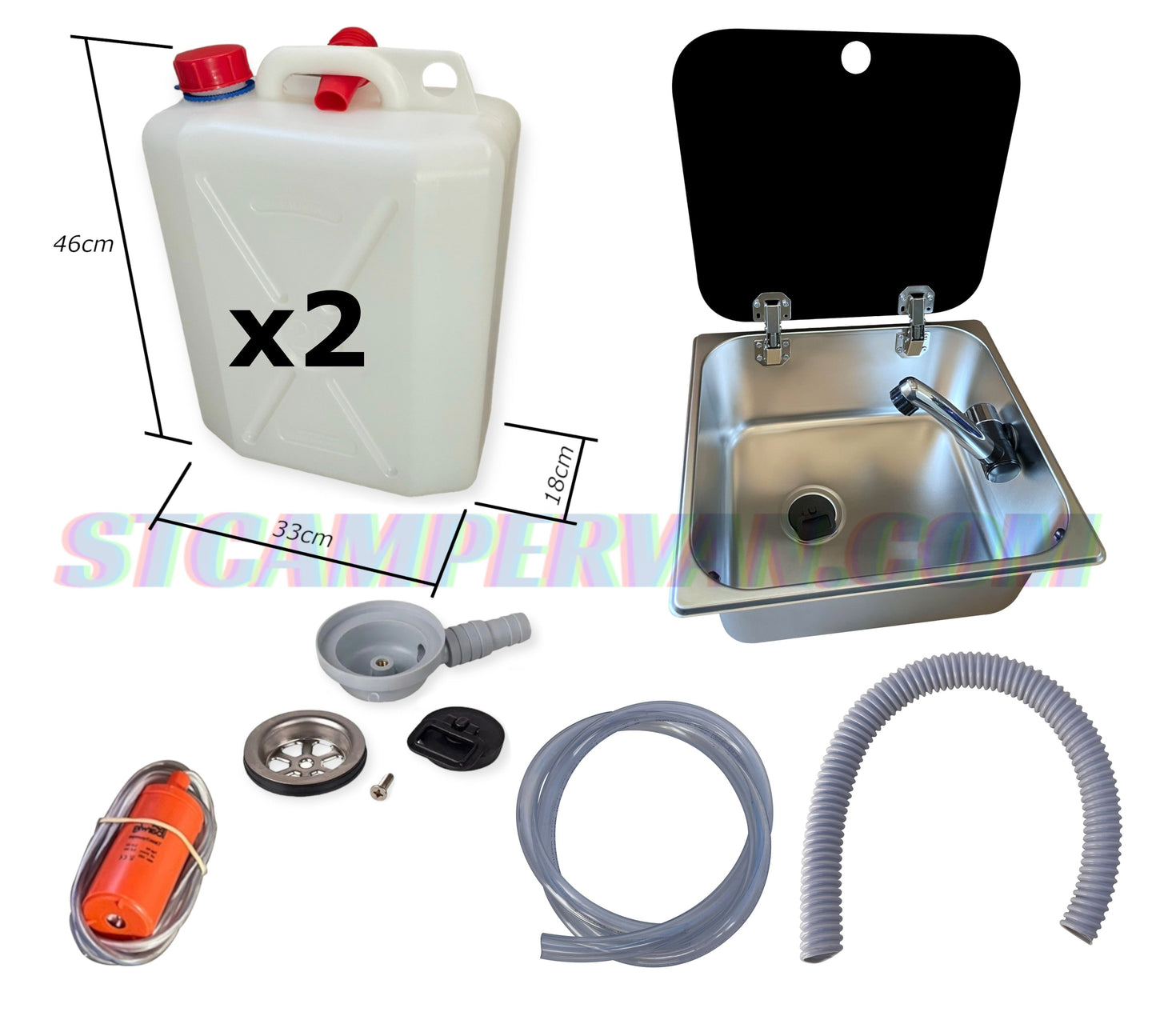 Kit fregadero camper 32x35 con tapa