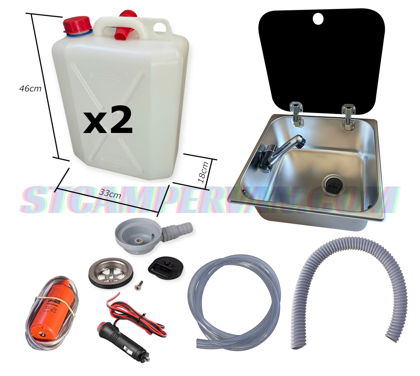 Kit fregadero camper 32x35 con tapa