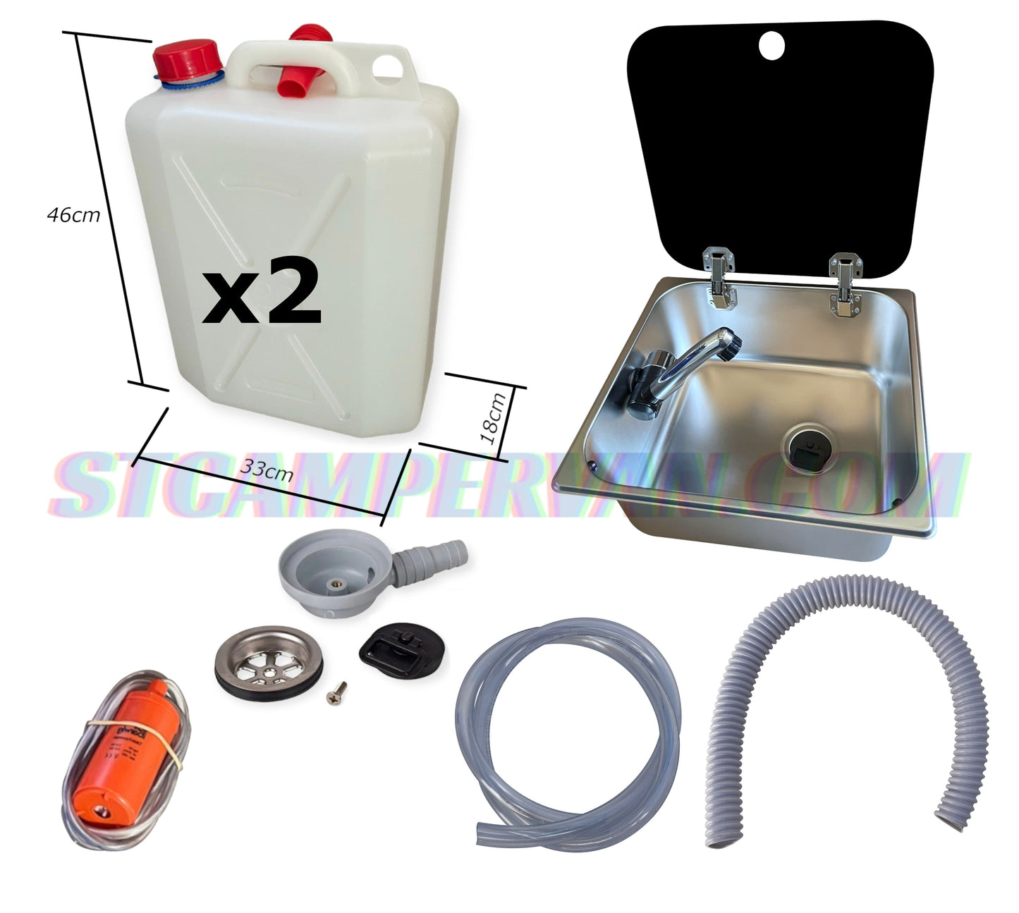 Kit fregadero camper 32x35 con tapa