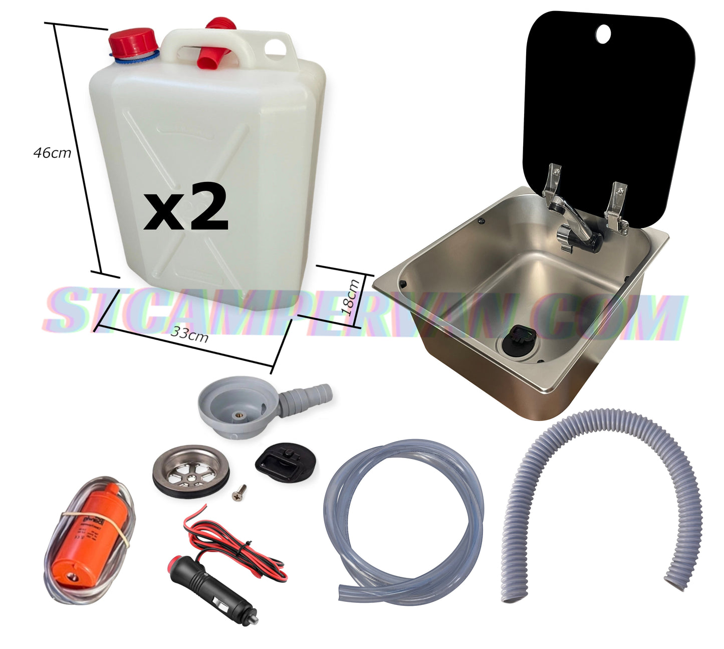 Kit fregadero camper 32x35 con tapa