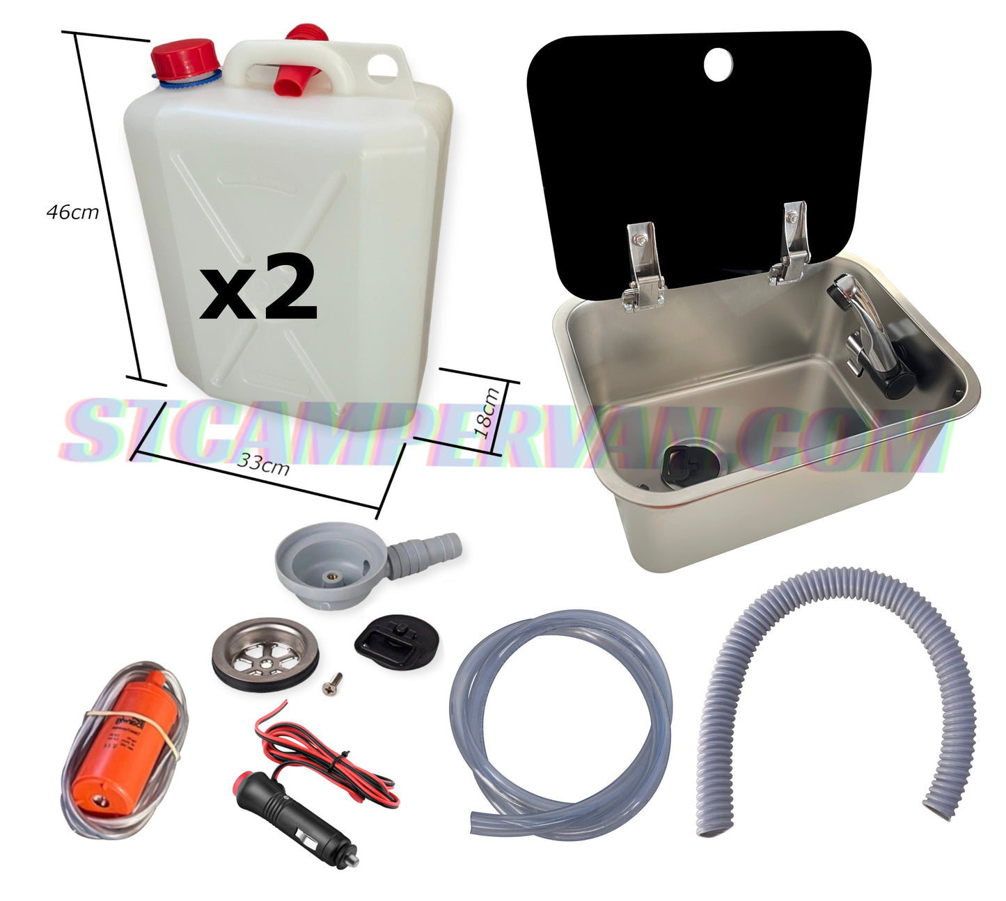 Kit fregadero camper 27x36 con tapa