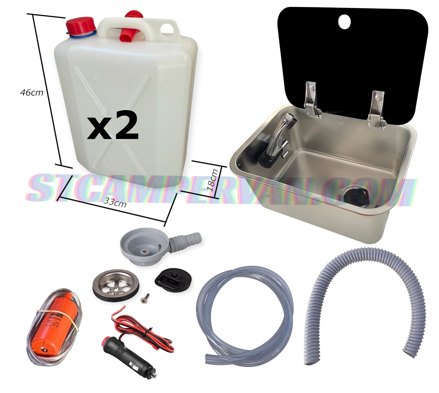 Kit fregadero camper 27x36 con tapa