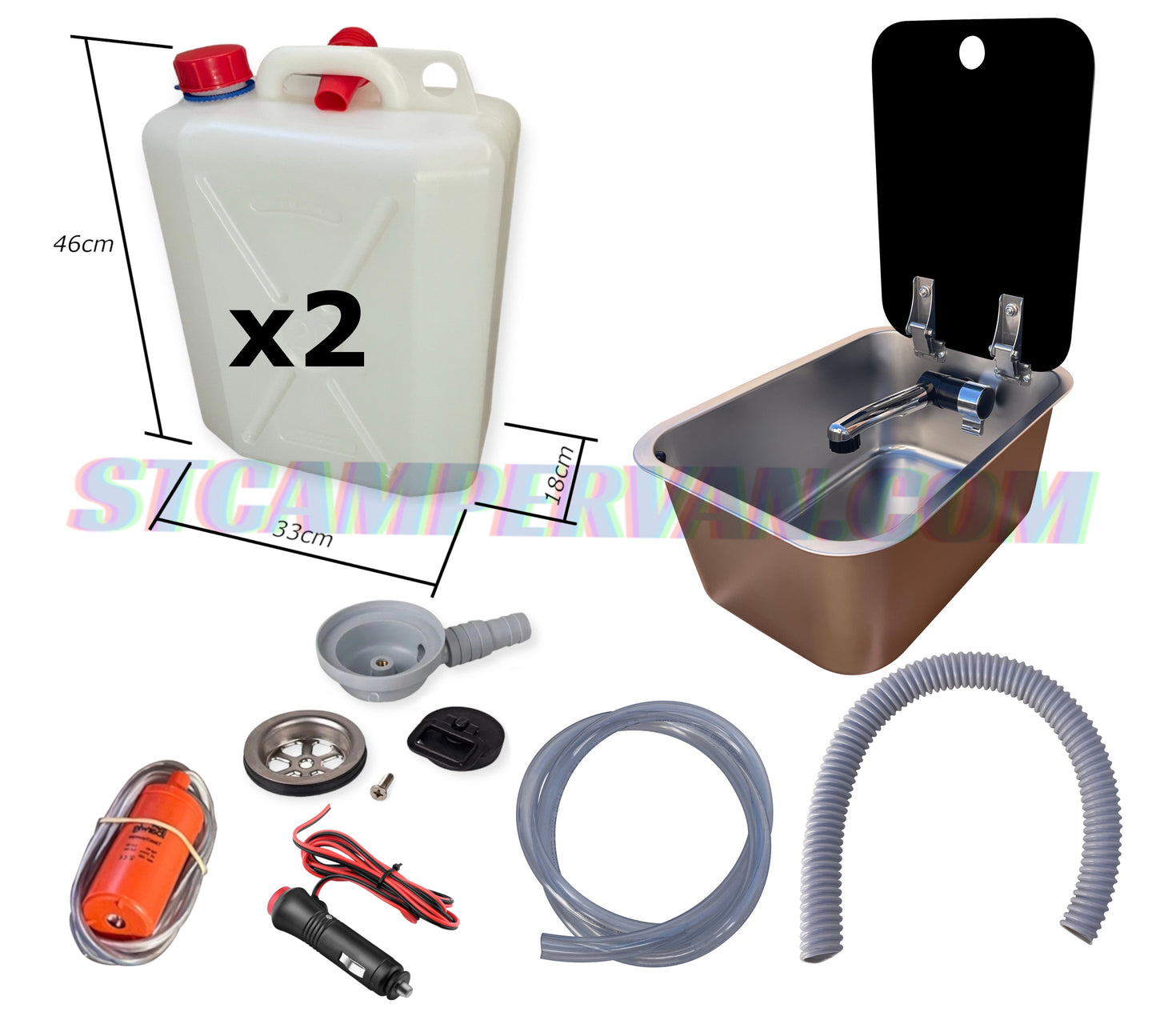 Kit fregadero camper 27x36 con tapa