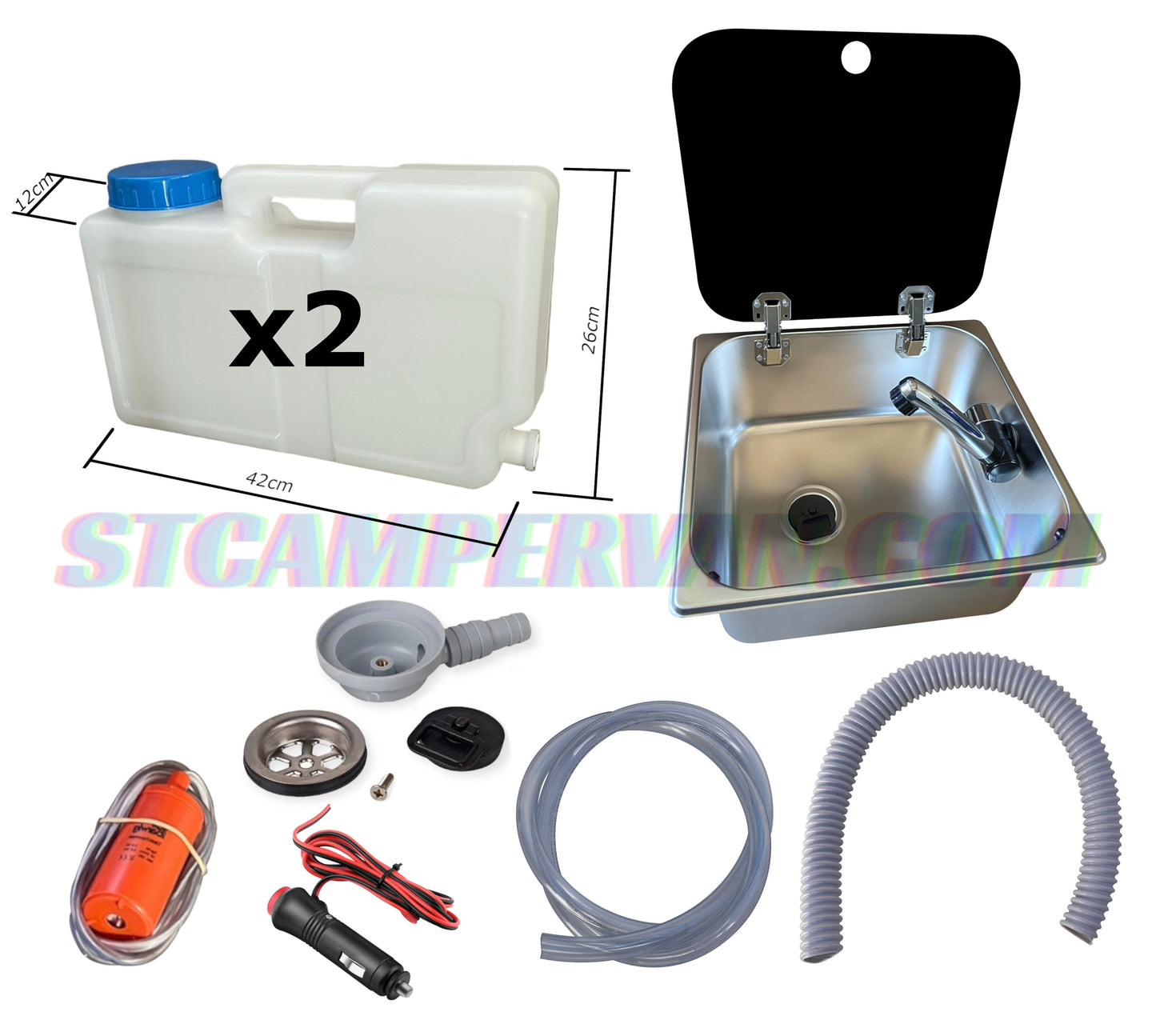 Kit fregadero camper 32x35 con tapa