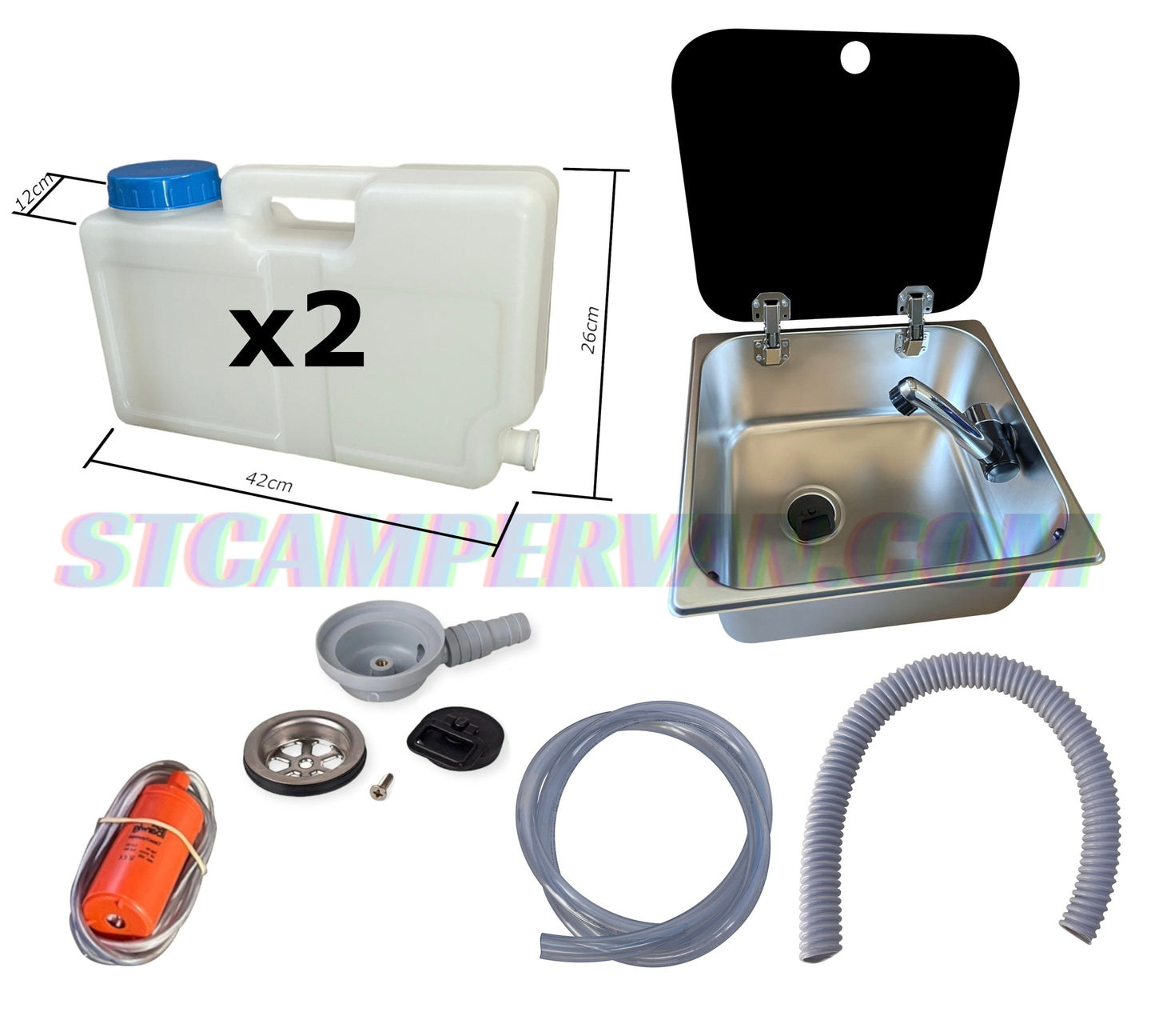 Kit fregadero camper 32x35 con tapa