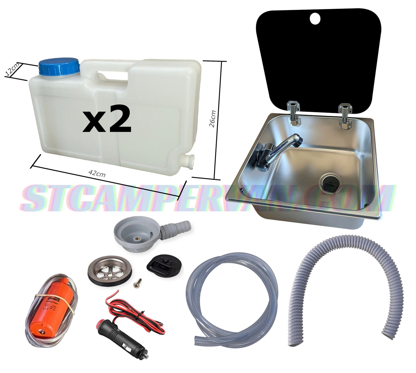 Kit fregadero camper 32x35 con tapa