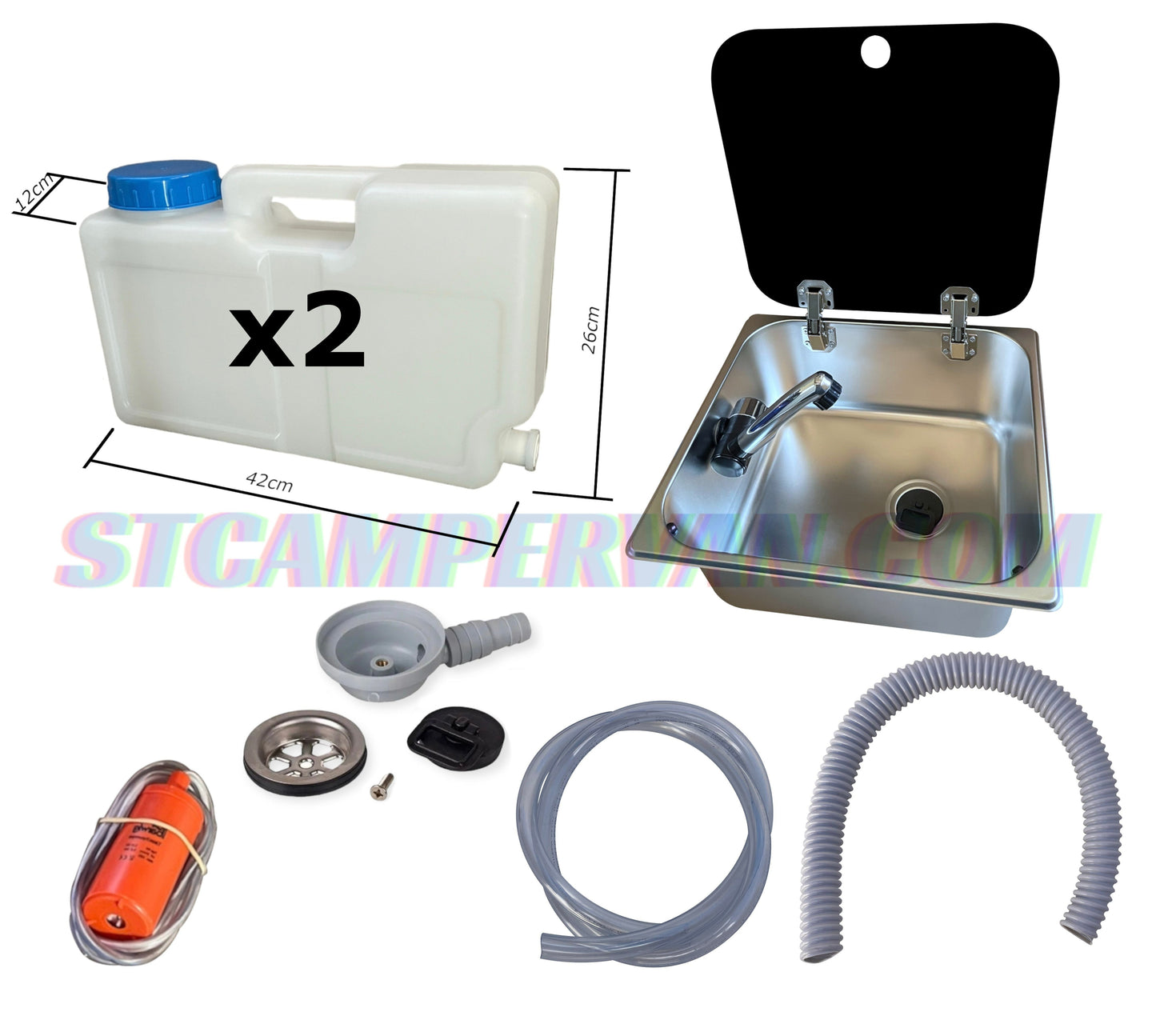 Kit fregadero camper 32x35 con tapa