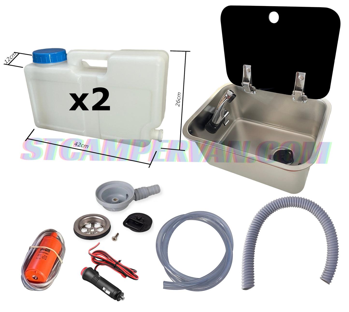 Kit fregadero camper 27x36 con tapa