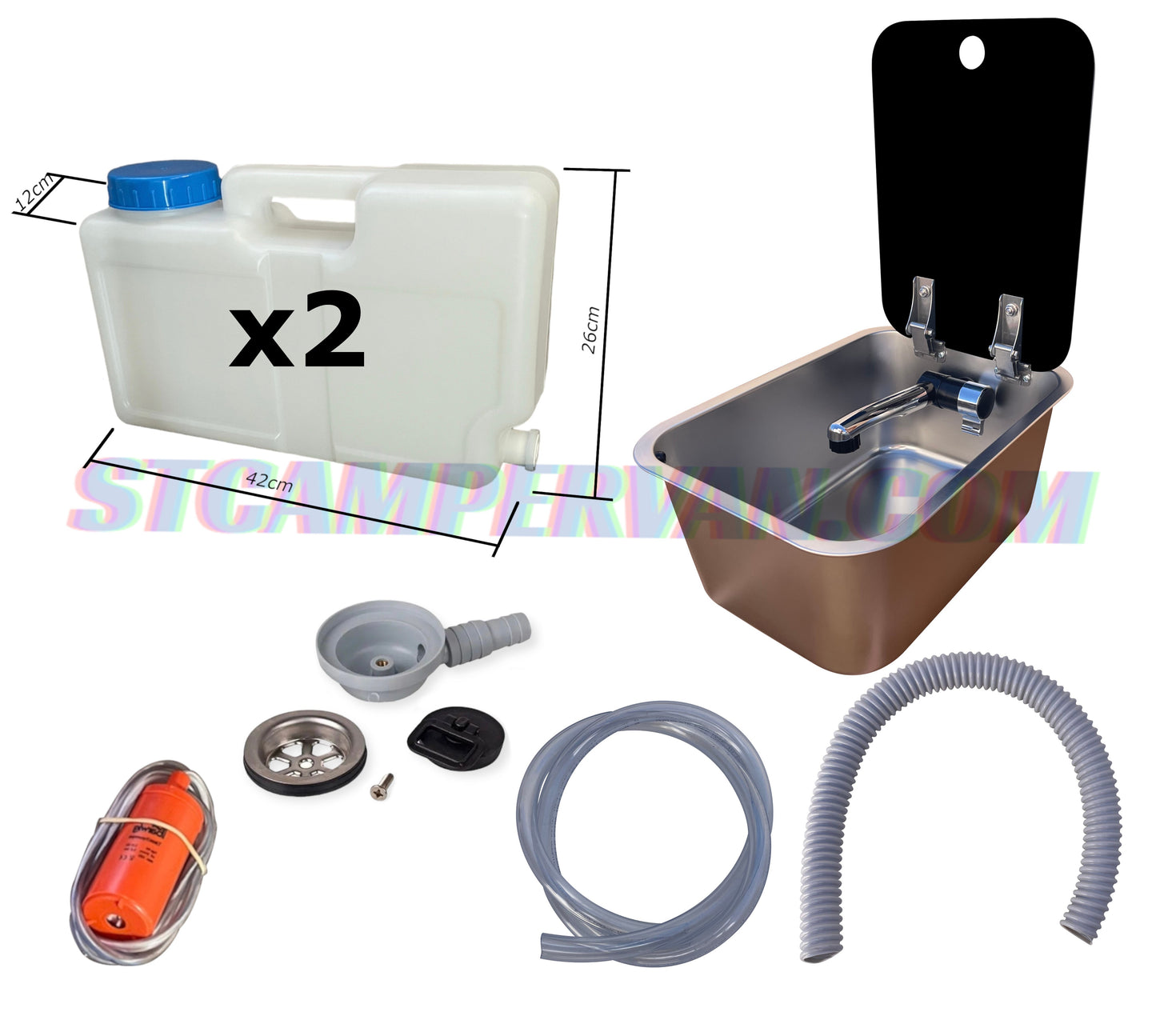 Kit fregadero camper 27x36 con tapa