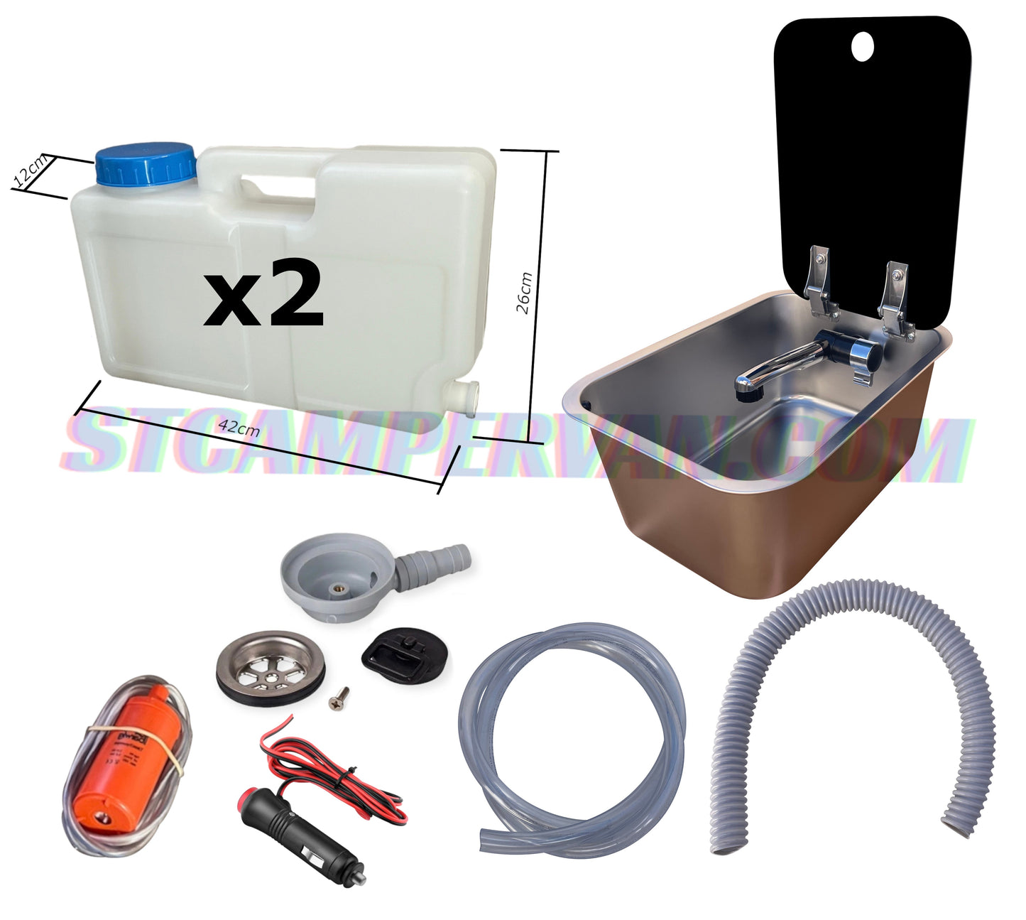 Kit fregadero camper 27x36 con tapa