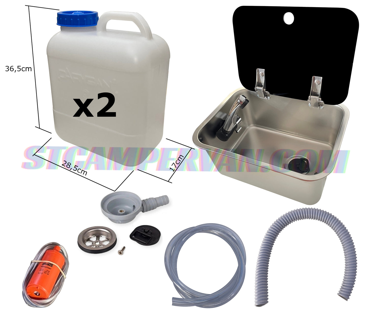 Kit fregadero camper 27x36 con tapa