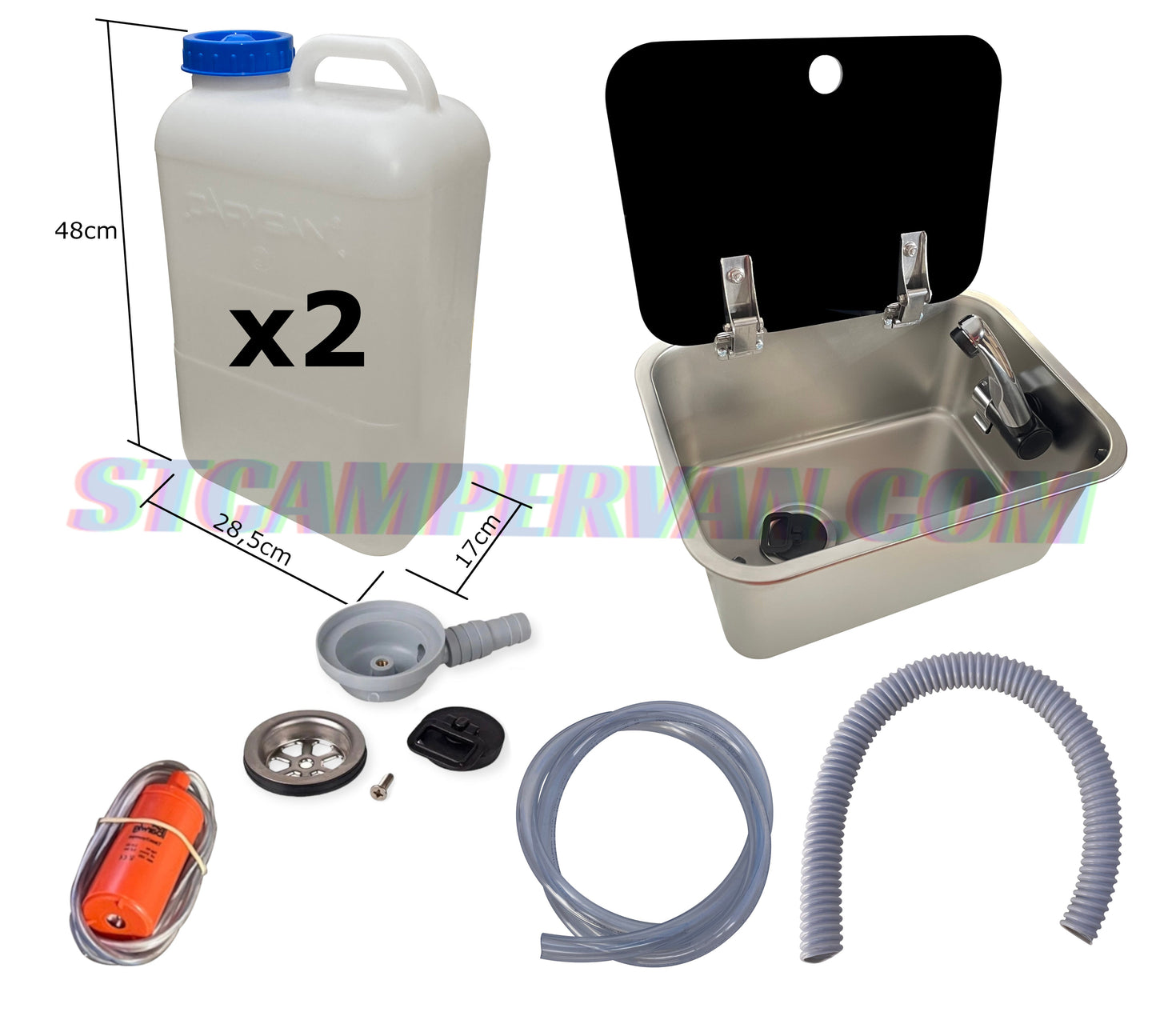 Kit fregadero camper 27x36 con tapa