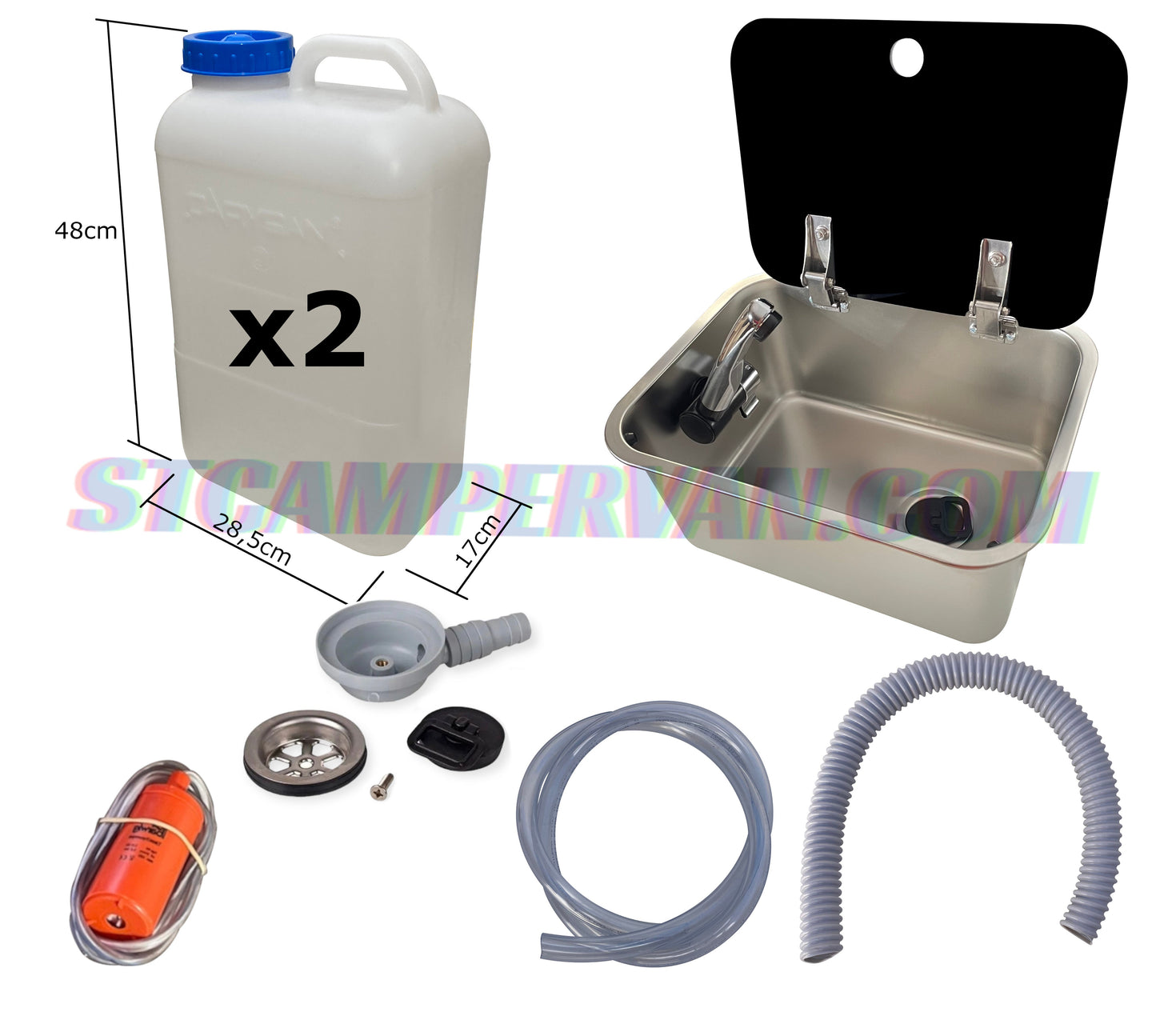 Kit fregadero camper 27x36 con tapa