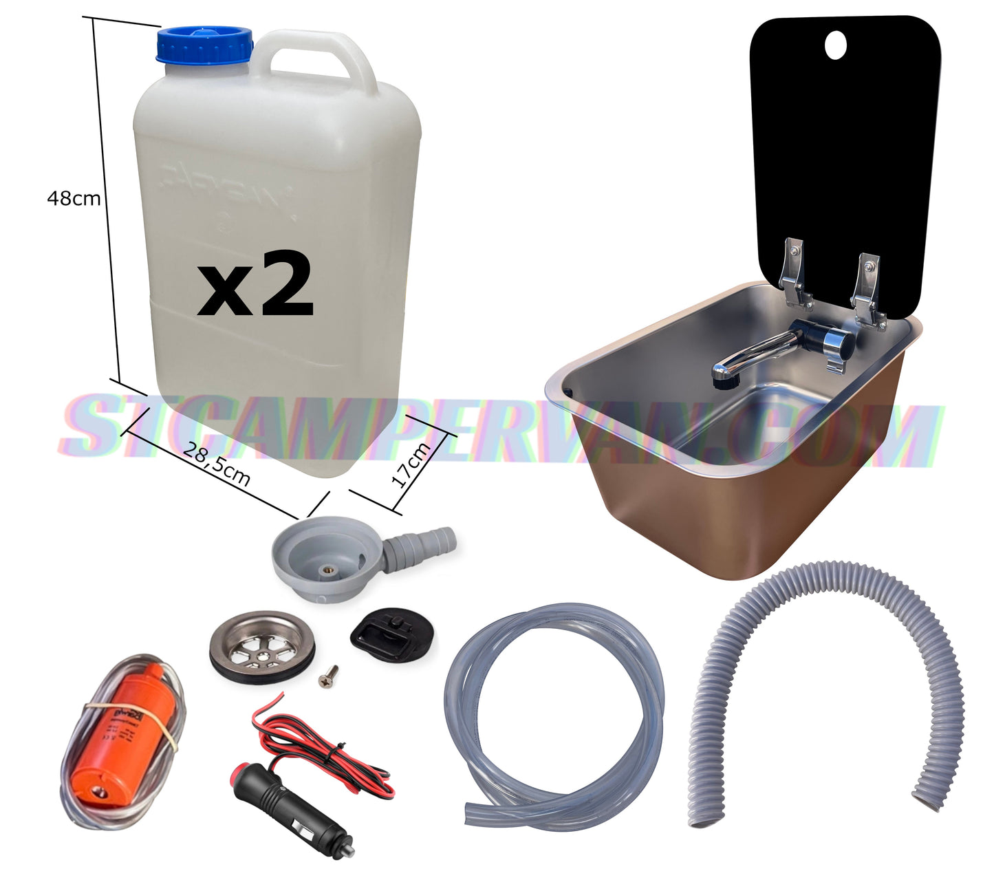 Kit fregadero camper 27x36 con tapa