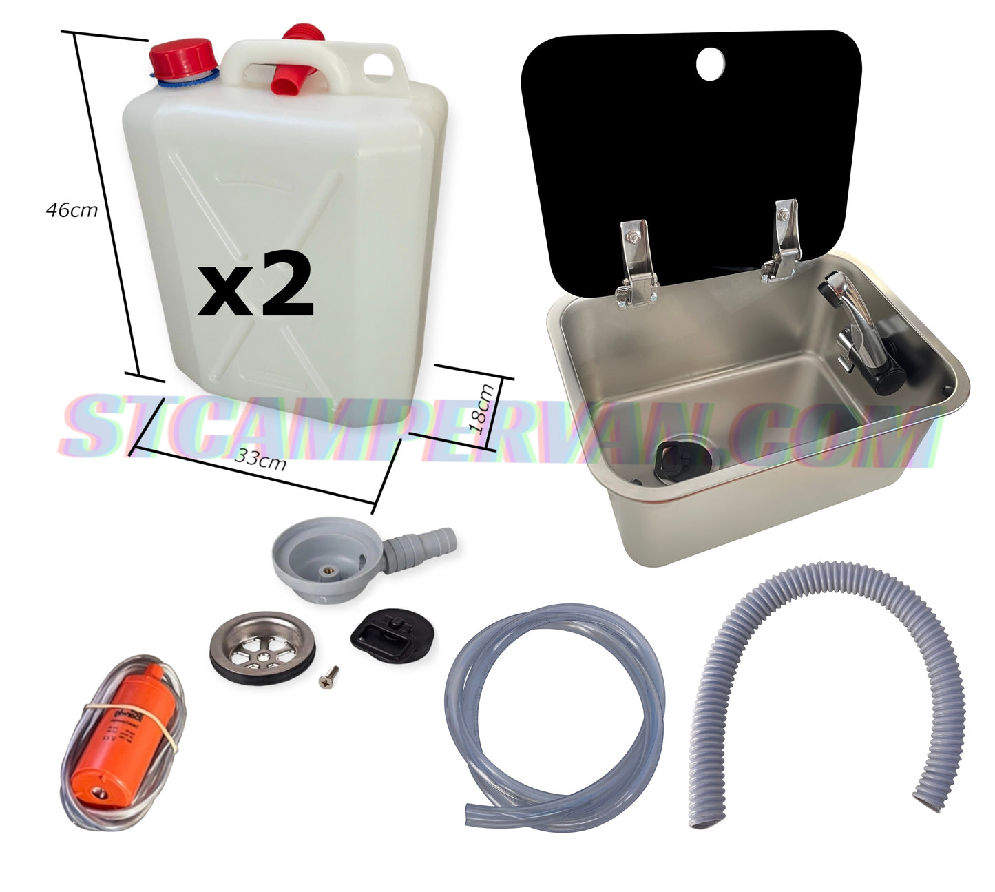 Kit fregadero camper 27x36 con tapa