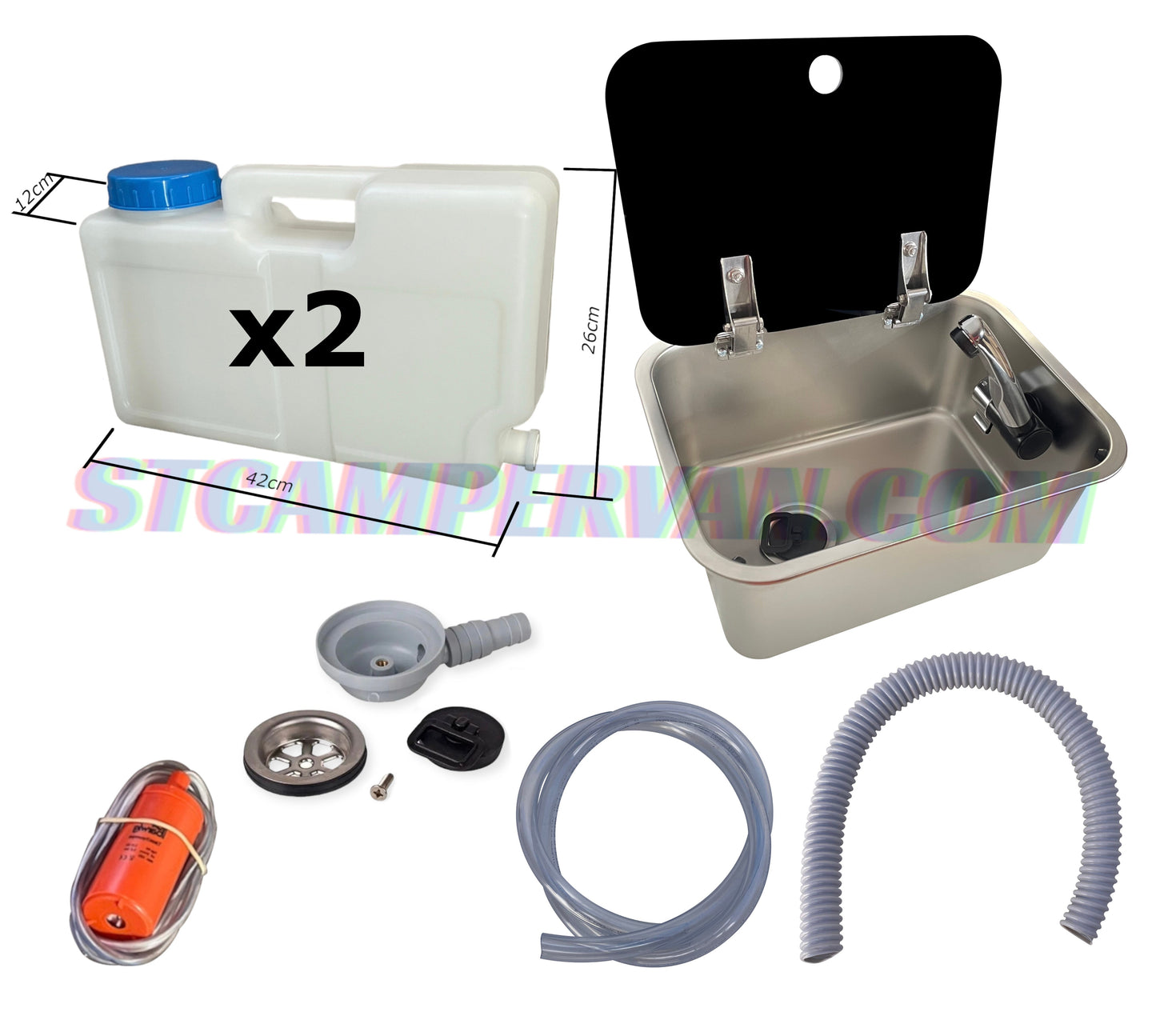 Kit fregadero camper 27x36 con tapa