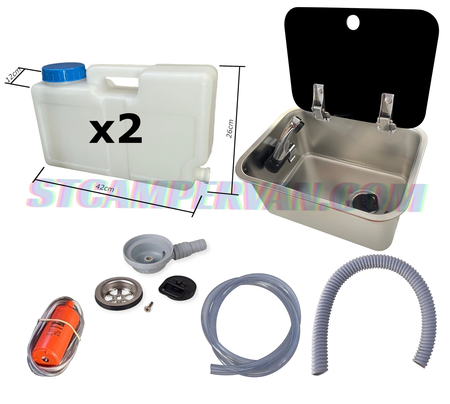 Kit fregadero camper 27x36 con tapa